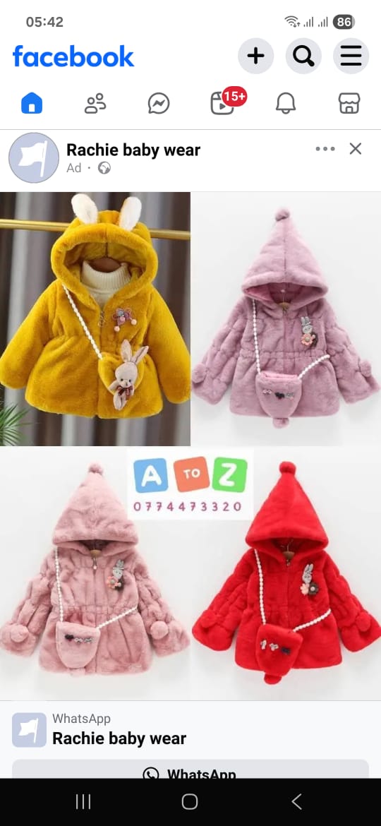 Rachie baby wear Facebook ad