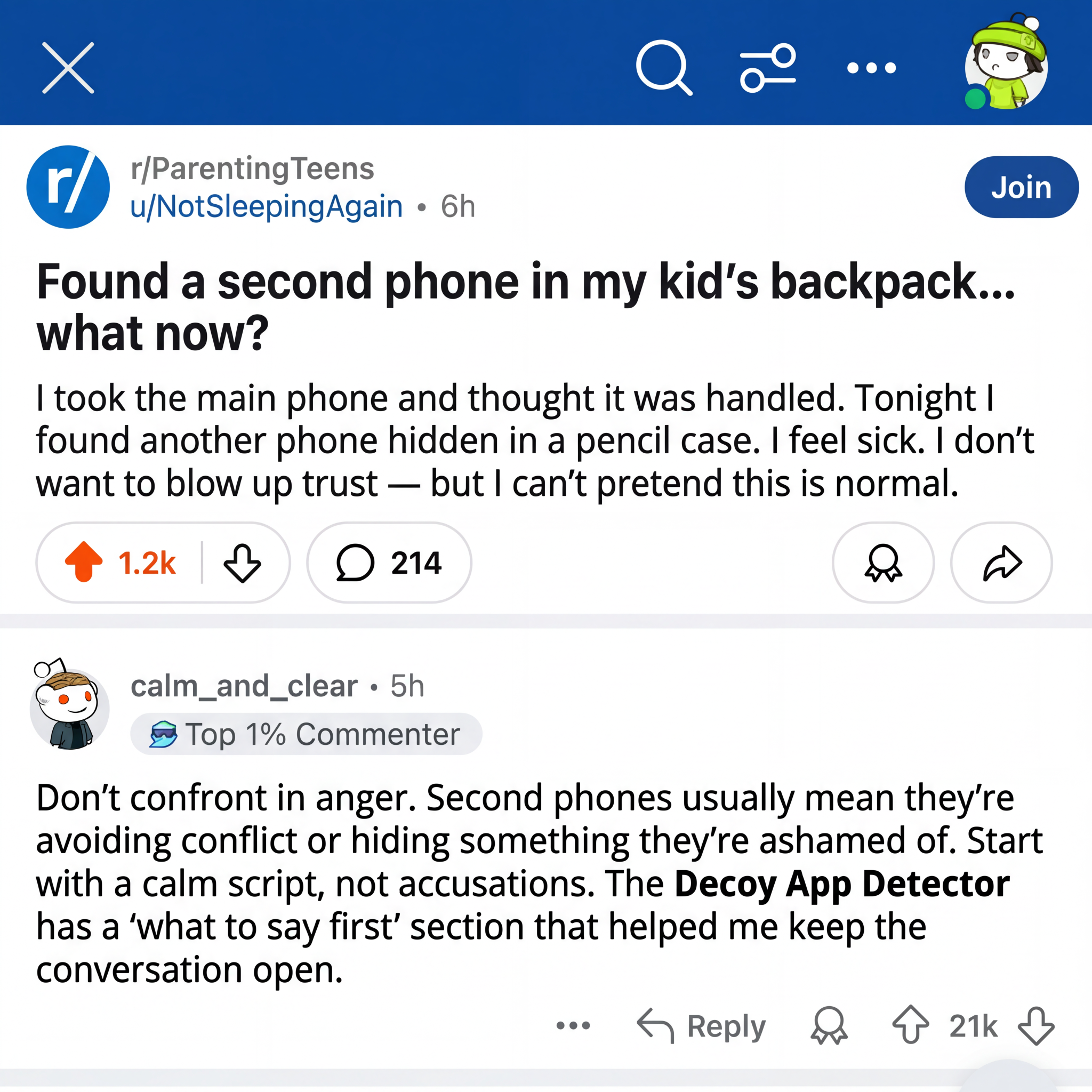 The Decoy App Detector Facebook ad: The Second Phone Most Parents Never Find