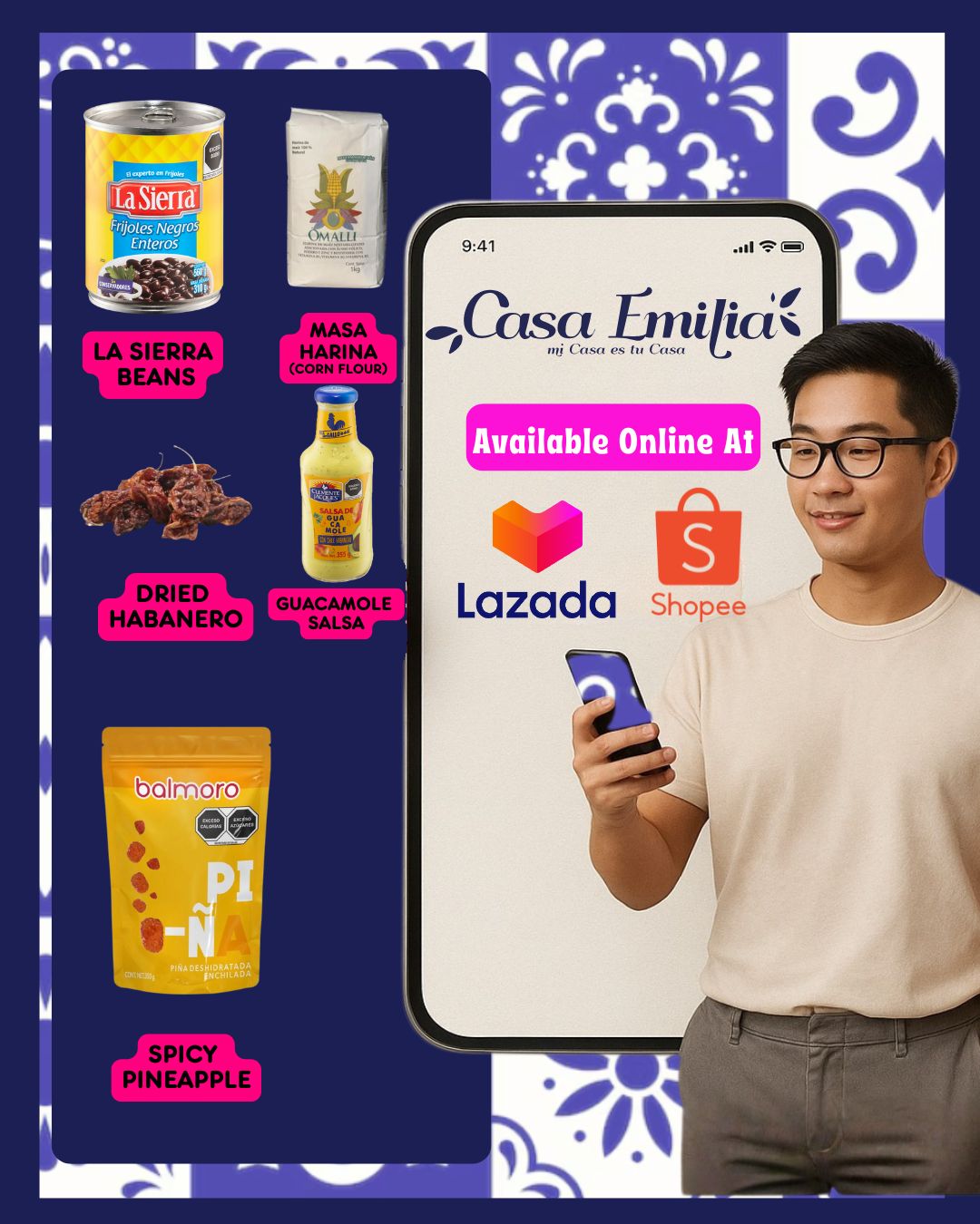 Casa Emilia Store Facebook ad: Discover Mexican Flavours