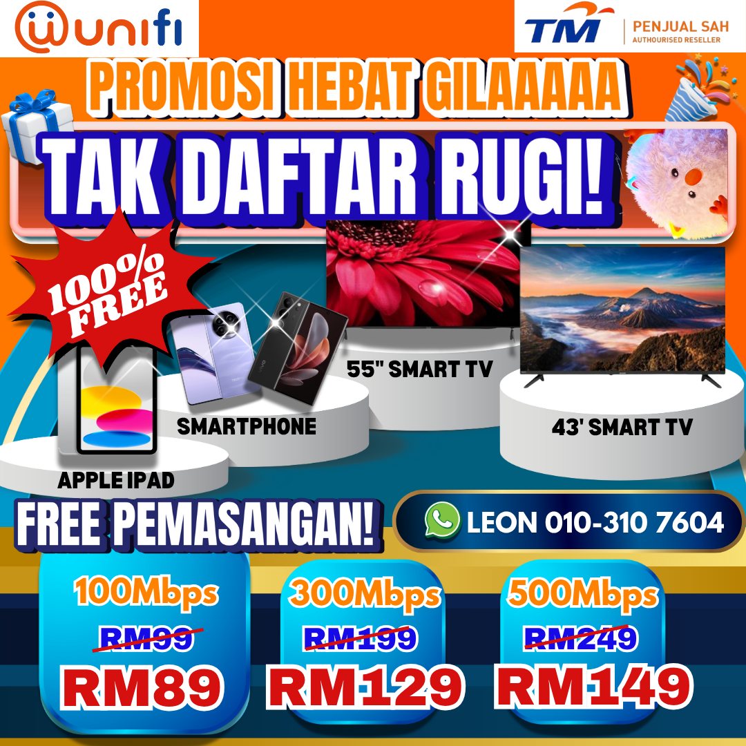 TM Unifi Express Facebook ad: PROMOSI GEMBAK DARI UNIFI!