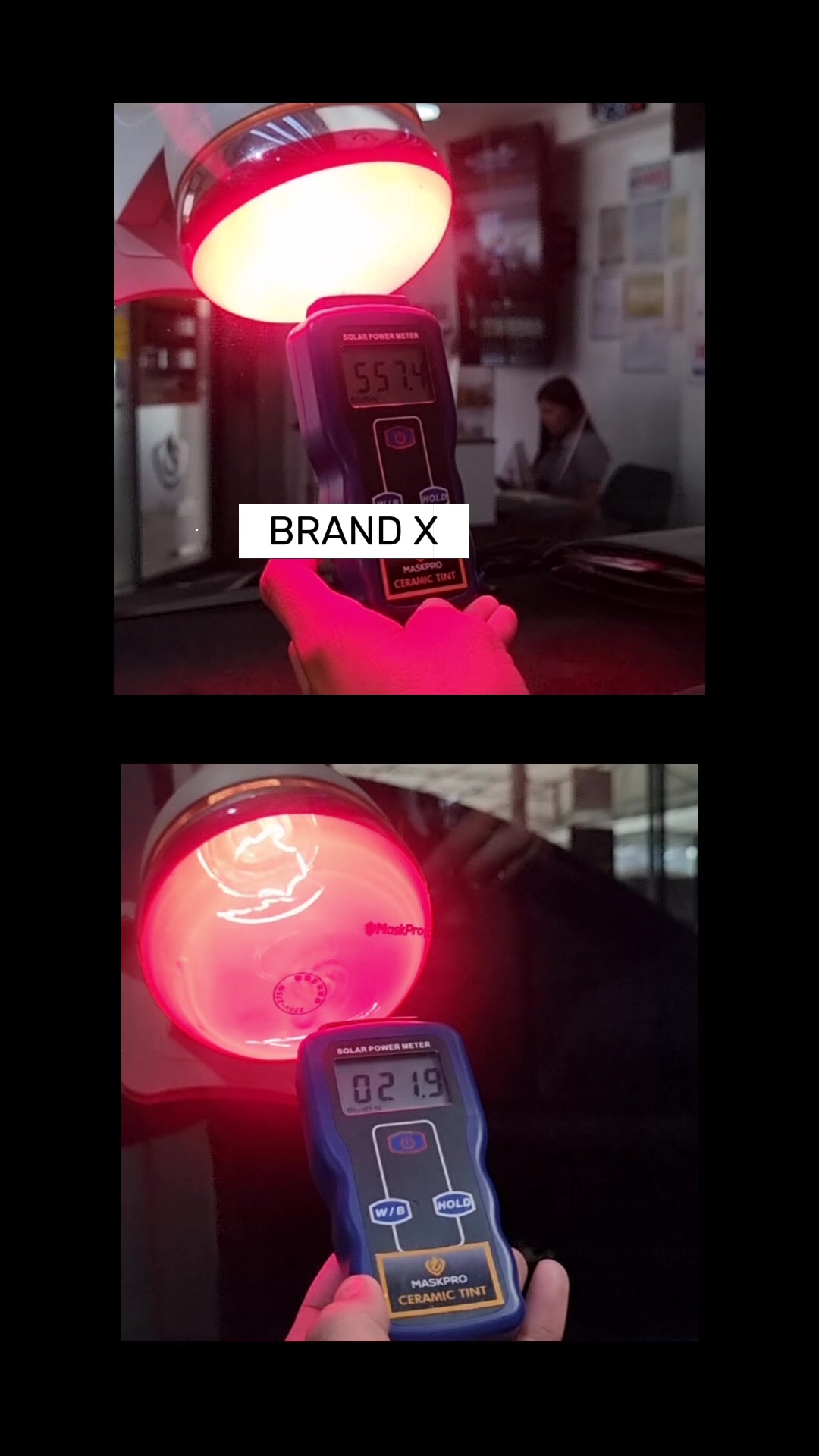 MaskPro Ceramic Tint Facebook ad: BrandX VS MaskPro Nano Ceramic Tint