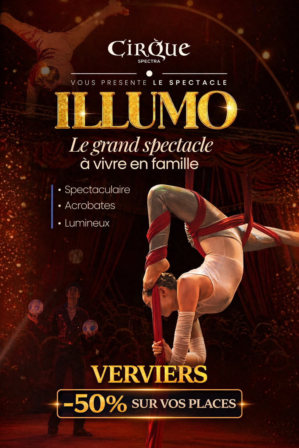 Cirque Spectra Facebook ad from Apr 24, 2026