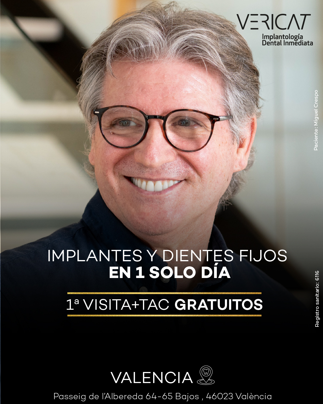 Vericat Implantología Inmediata. Clínica de implantes dentales. Facebook ad: Vericat | Primera Visita Gratuita