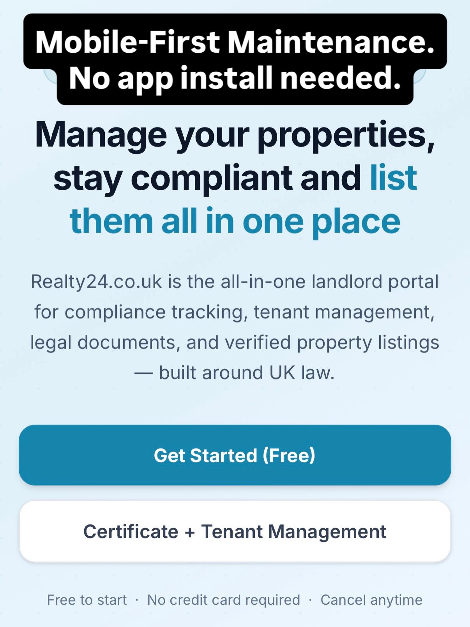 Realty24 Facebook ad: Realty24 UK, Landlord Compliance & Property Certificate…