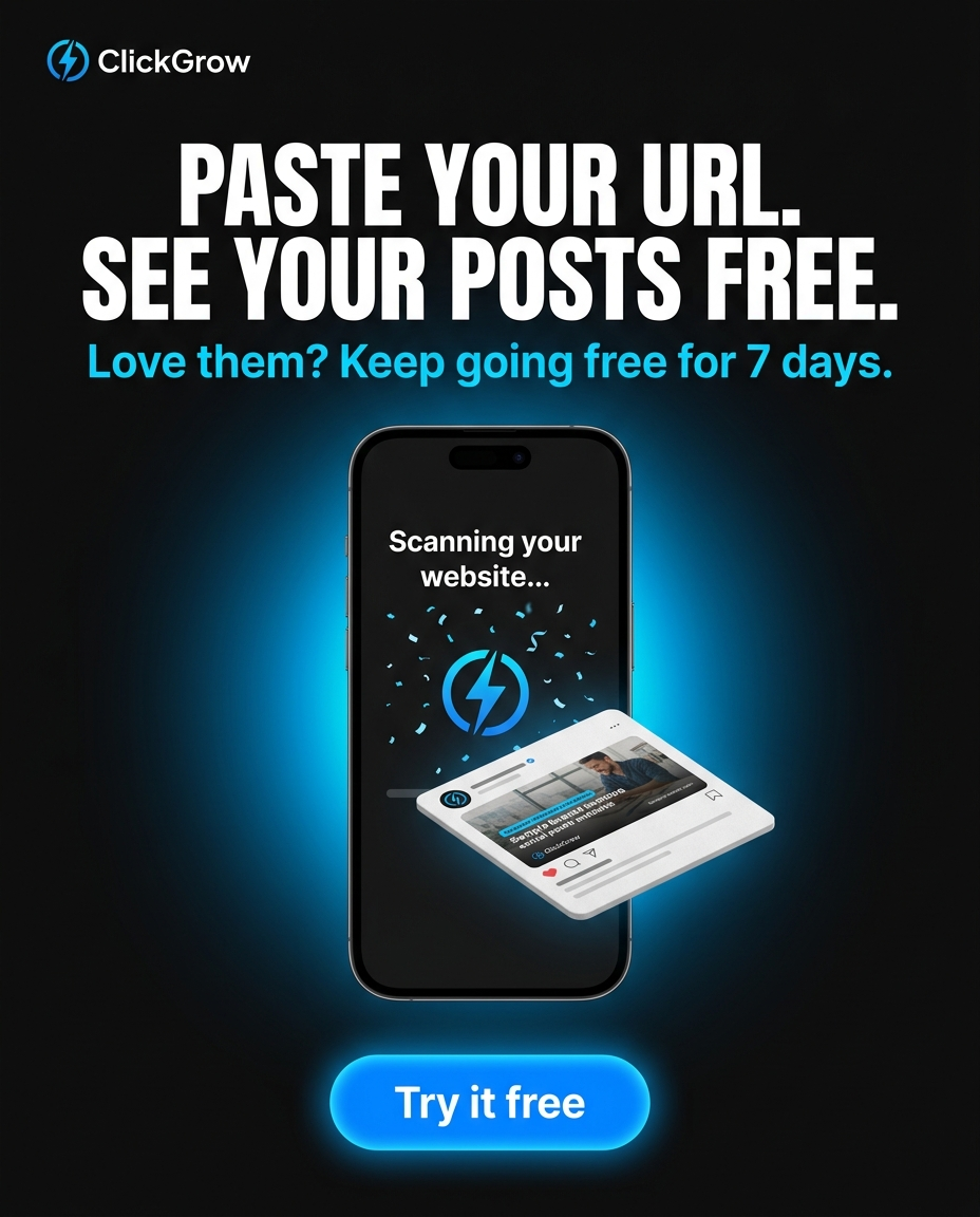 ClickGrow AI Facebook ad: See your posts first