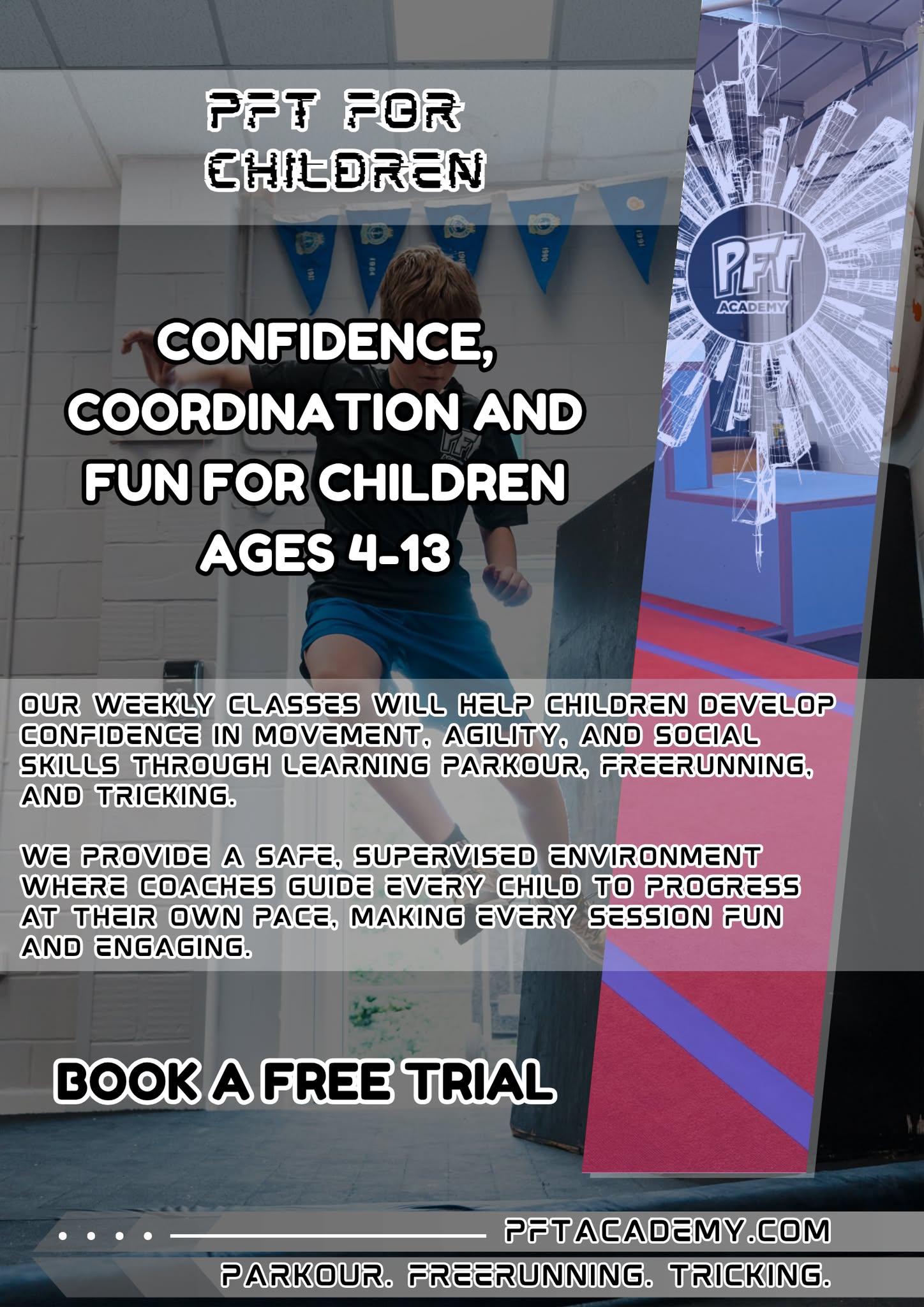 PFT Academy Facebook ad: PFT Academy Holiday Camps