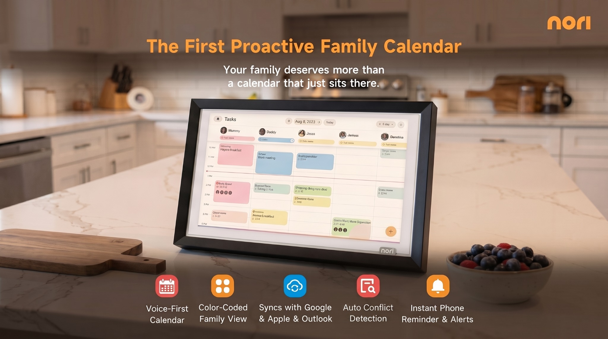 Nori Family Hub Facebook ad: Nori: AI-Powered Family Hub