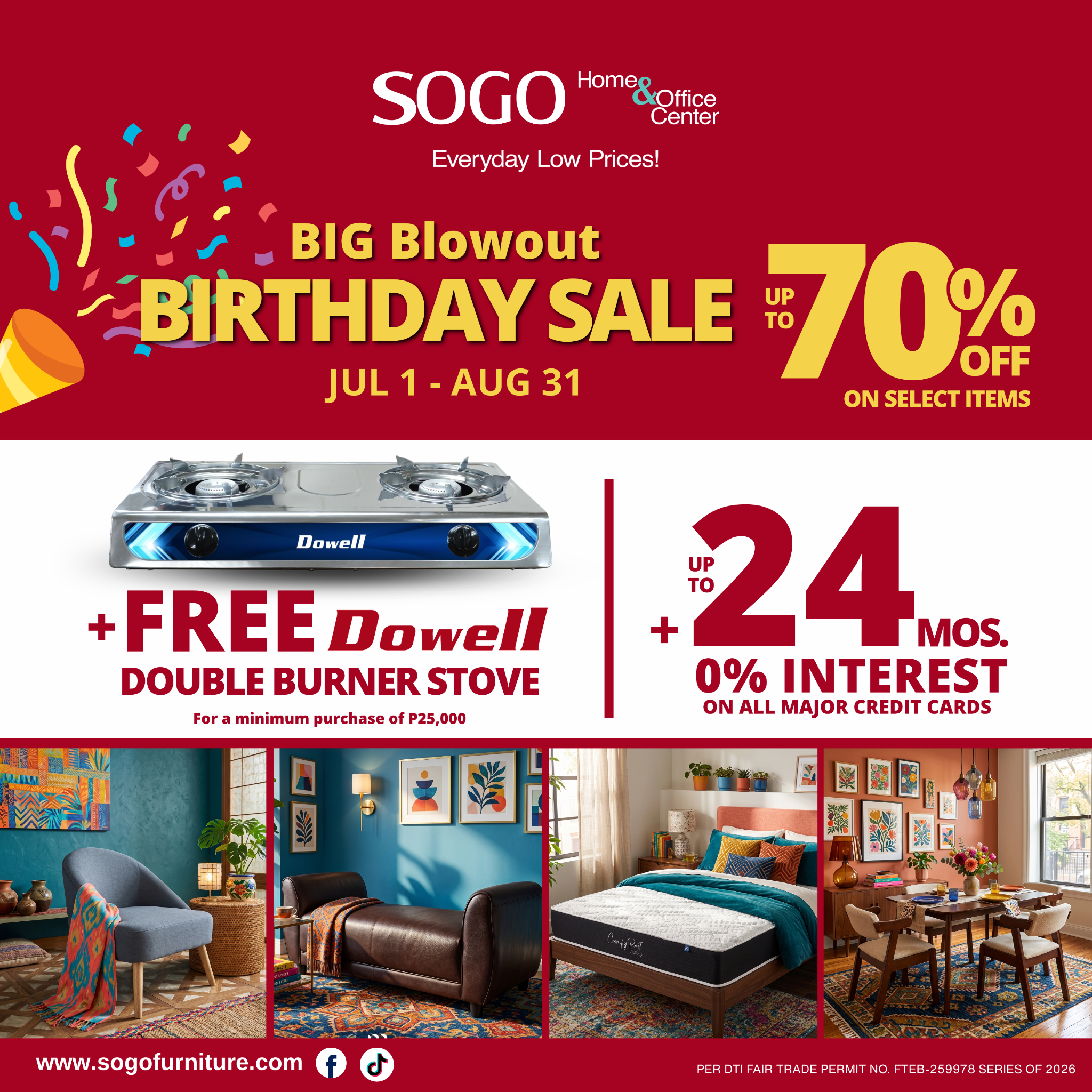 SOGO Home & Office Center Facebook ad