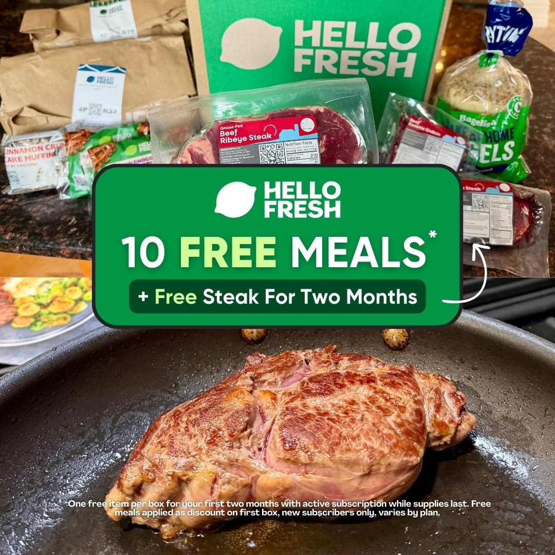 Popdust Facebook ad: Act Fast, Free Steak With HelloFresh