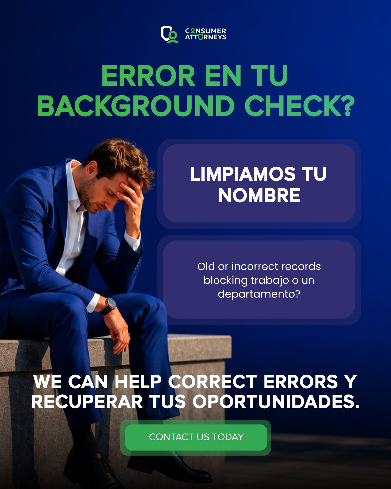 Consumer Attorneys Facebook ad: Get a free consultation hoy.