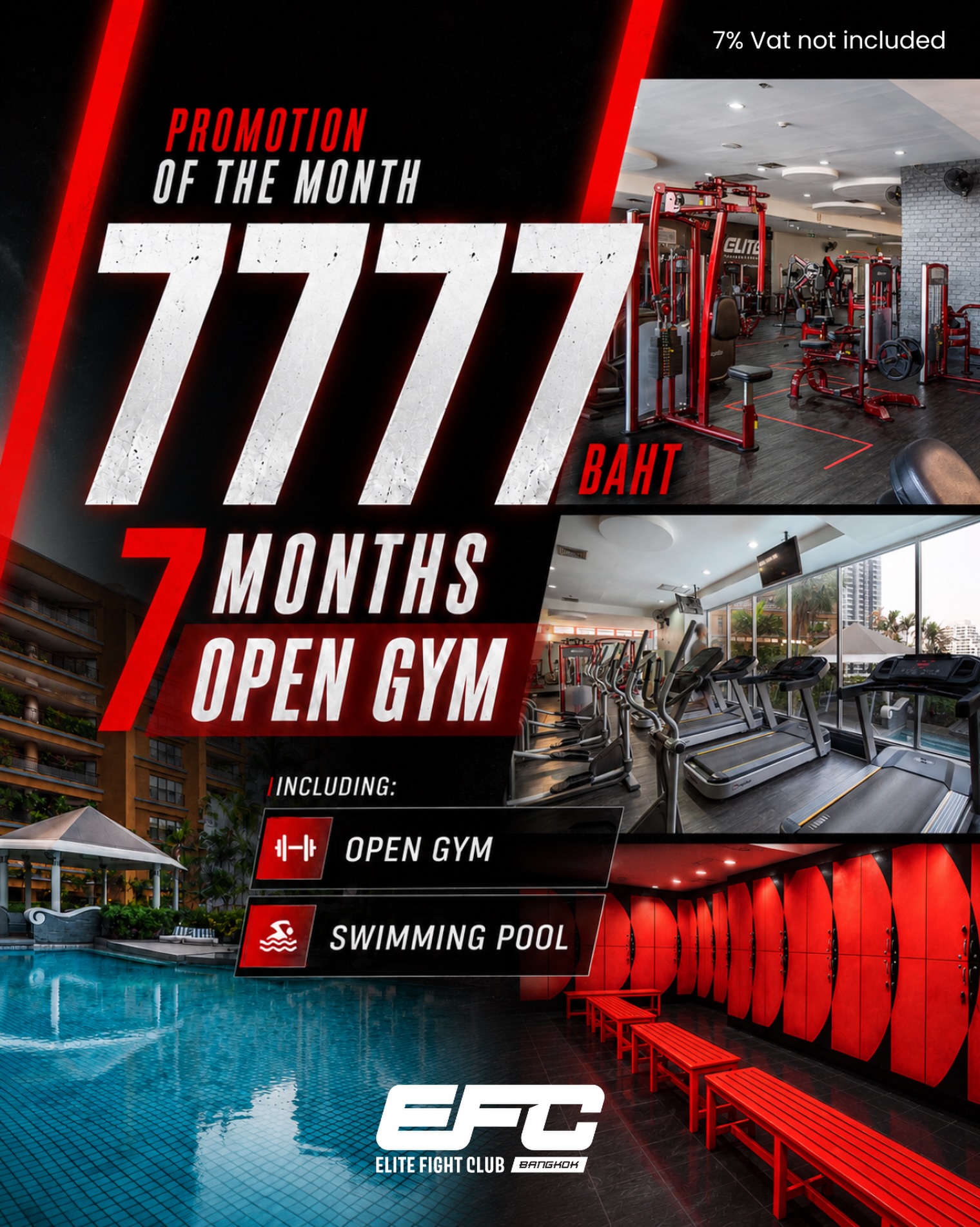 Elite Fight Club, Bangkok Facebook ad: JULY PROMOTION at Elite Fight Club Bangkok