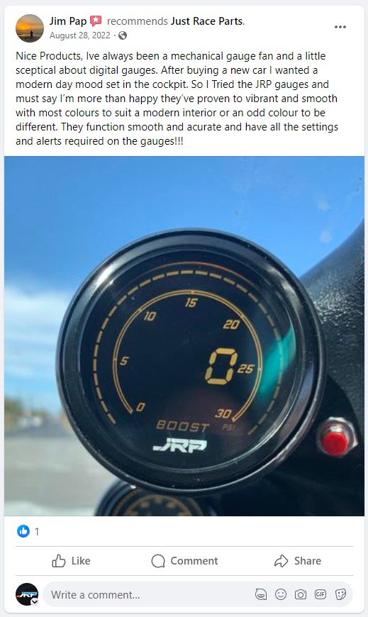 Just Race Parts Facebook ad