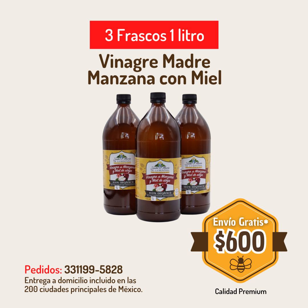 Miel Santa María de la Montaña Facebook ad: Vinagre de manzana fermentado con miel de abeja…