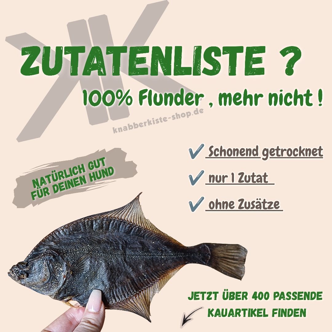 Knabberkiste Facebook ad: Kauartikel aus Deutschland
