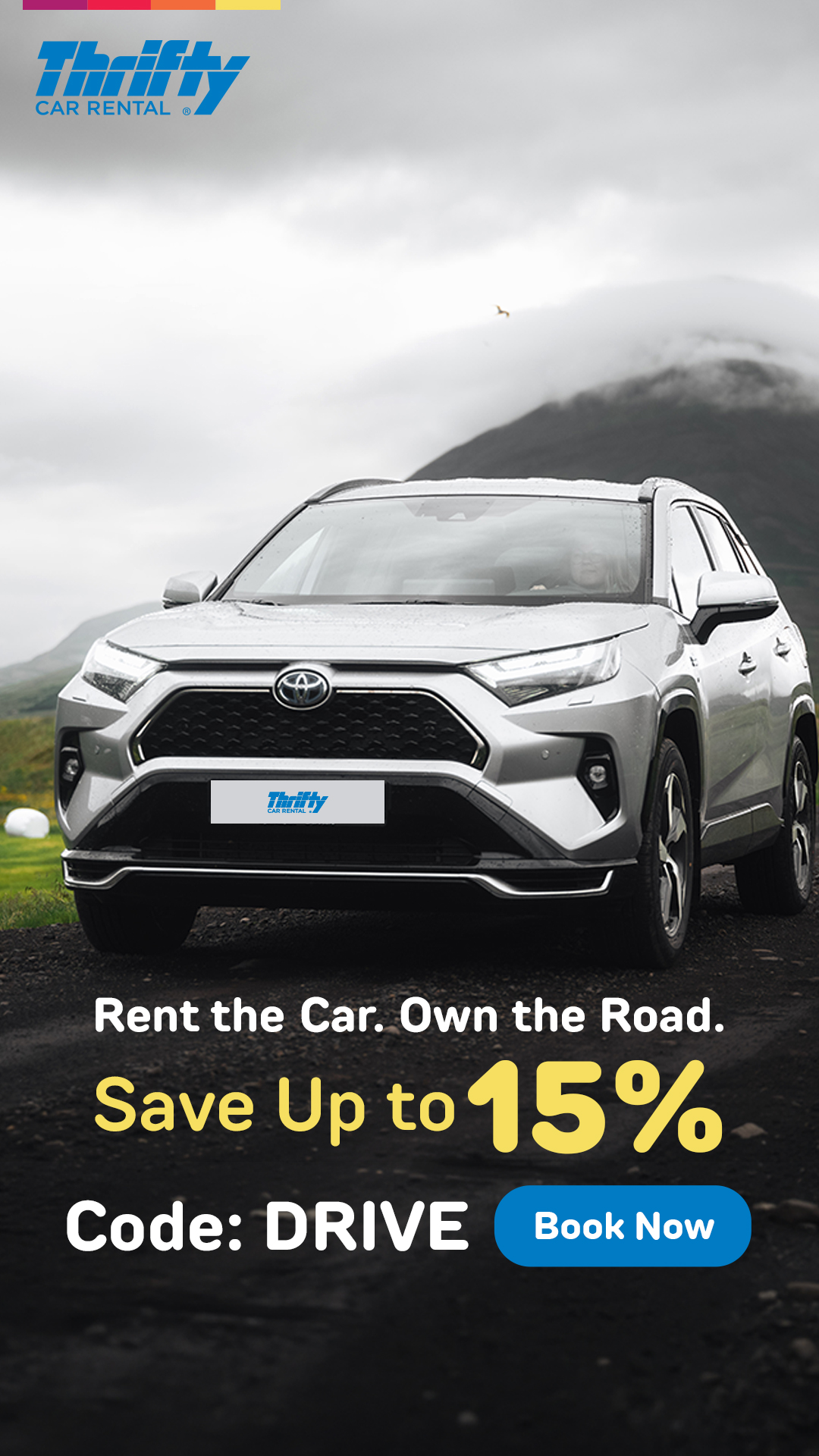 Thrifty Car Rental Iceland Facebook ad: Iceland Cheap Car Rental Online