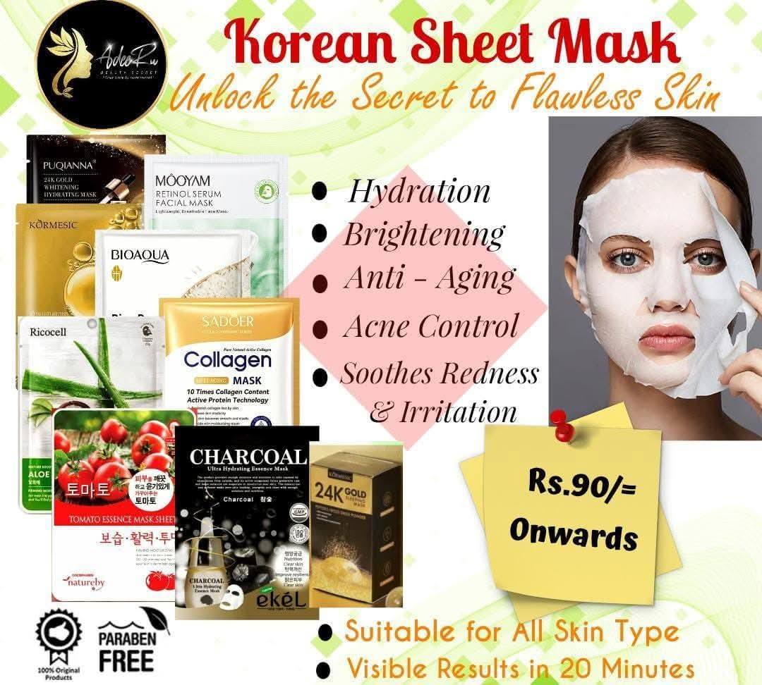 AdeeRu Beauty Secret Facebook ad: Original Korean Face Sheet Masks