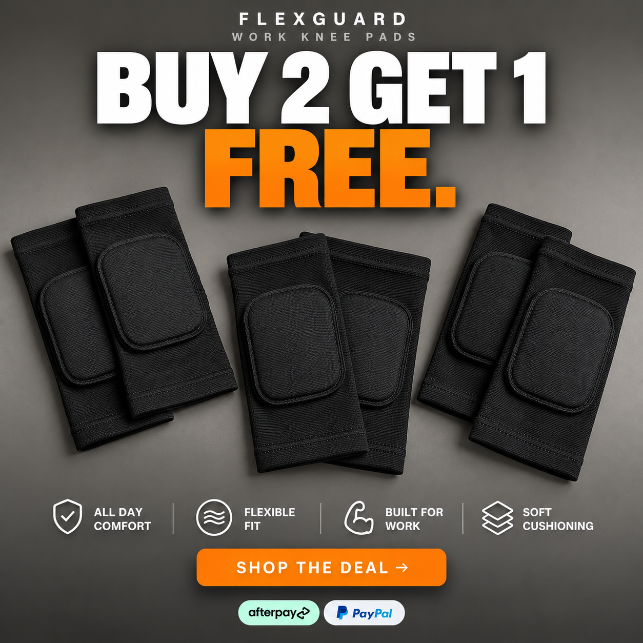 SiteGear Supply Store Facebook ad: Stock Up and Save, Buy 2, Get 1 Free.