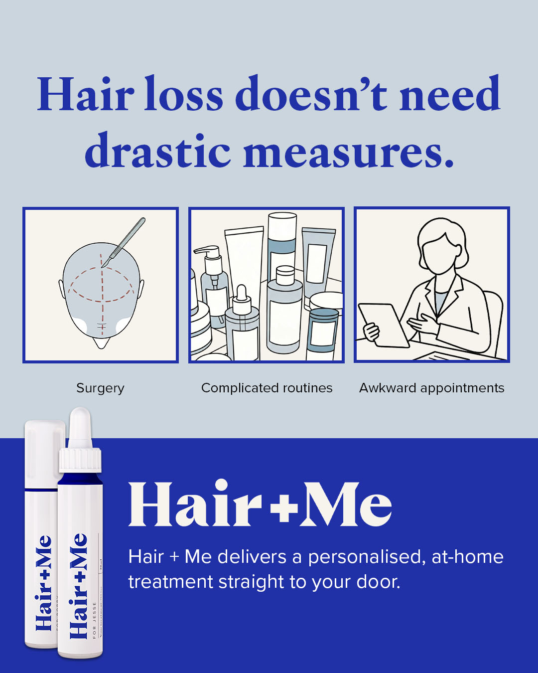 Hair + Me Facebook ad