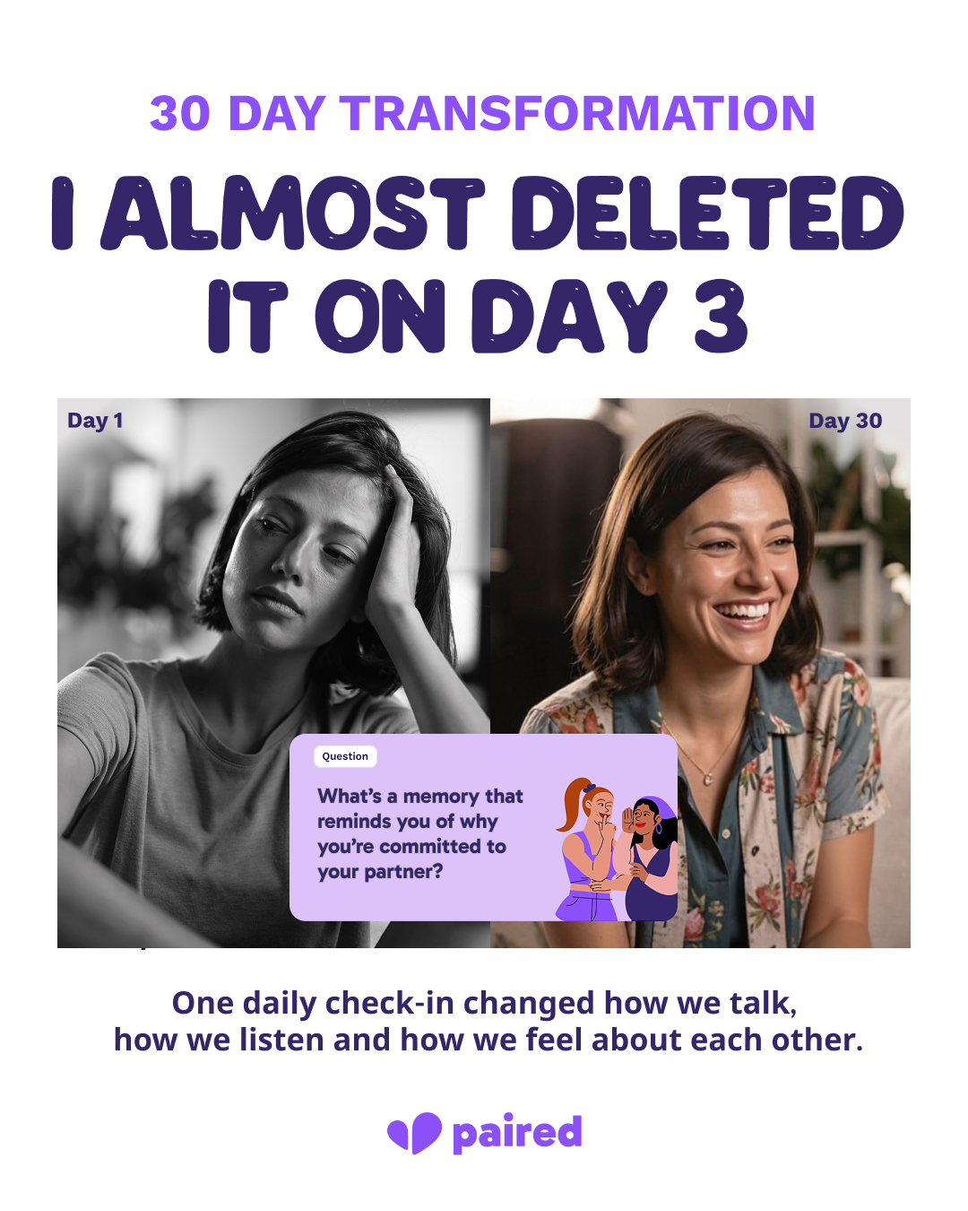 Paired Facebook ad