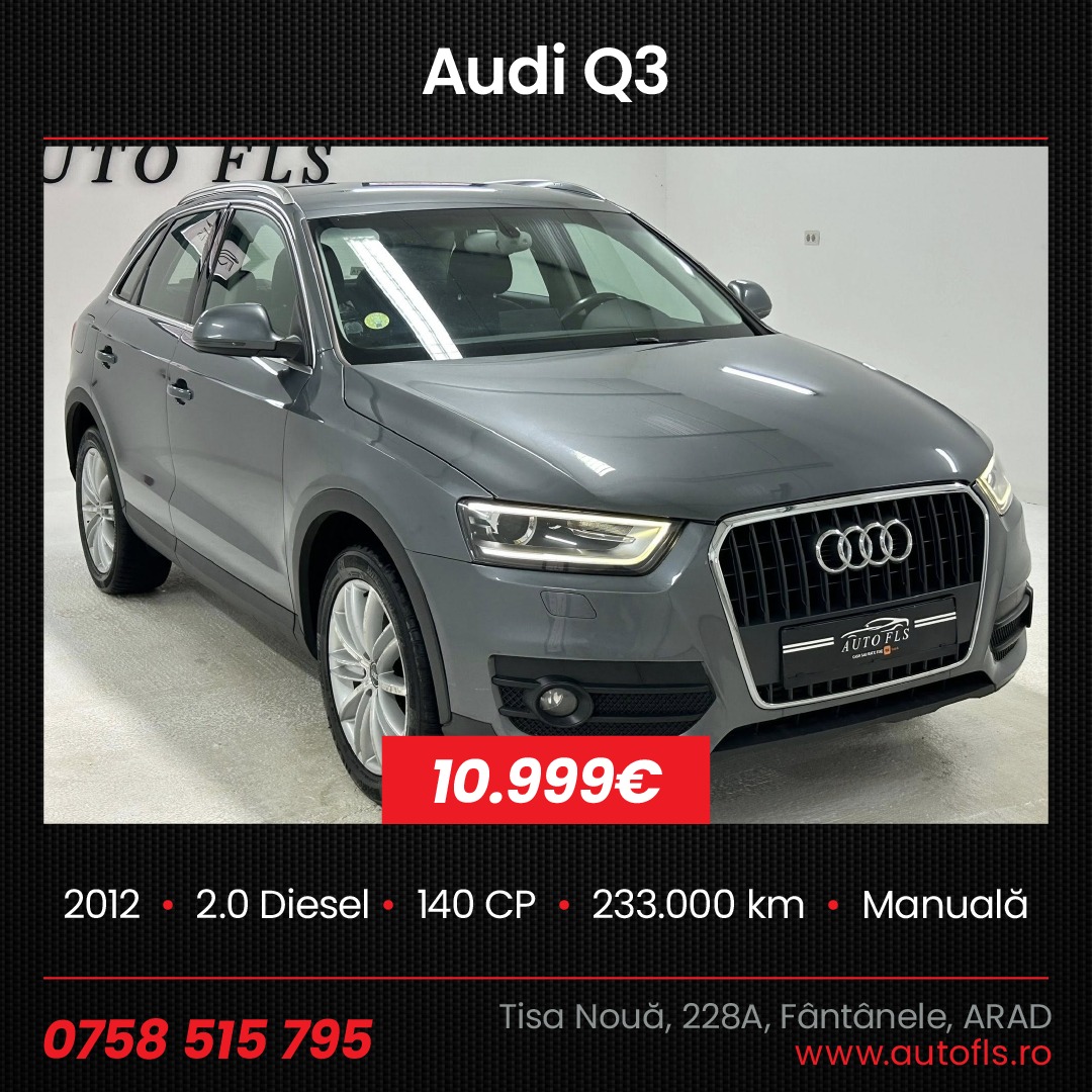 AUTO FLS Trading Facebook ad: Audi Q3, 2012, Cutie de viteze manuală