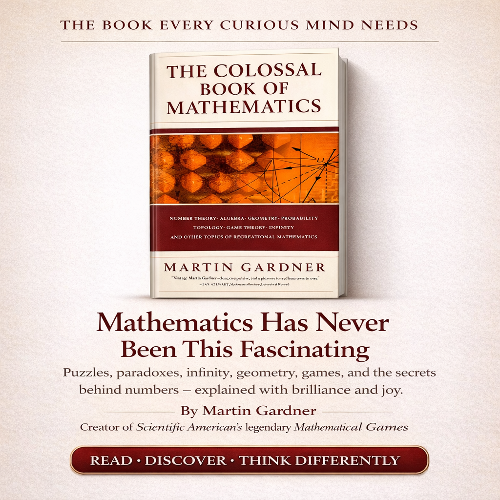 Advanced Math Library Facebook ad: The Colossal Book of Mathematics, Classic Puzzles…