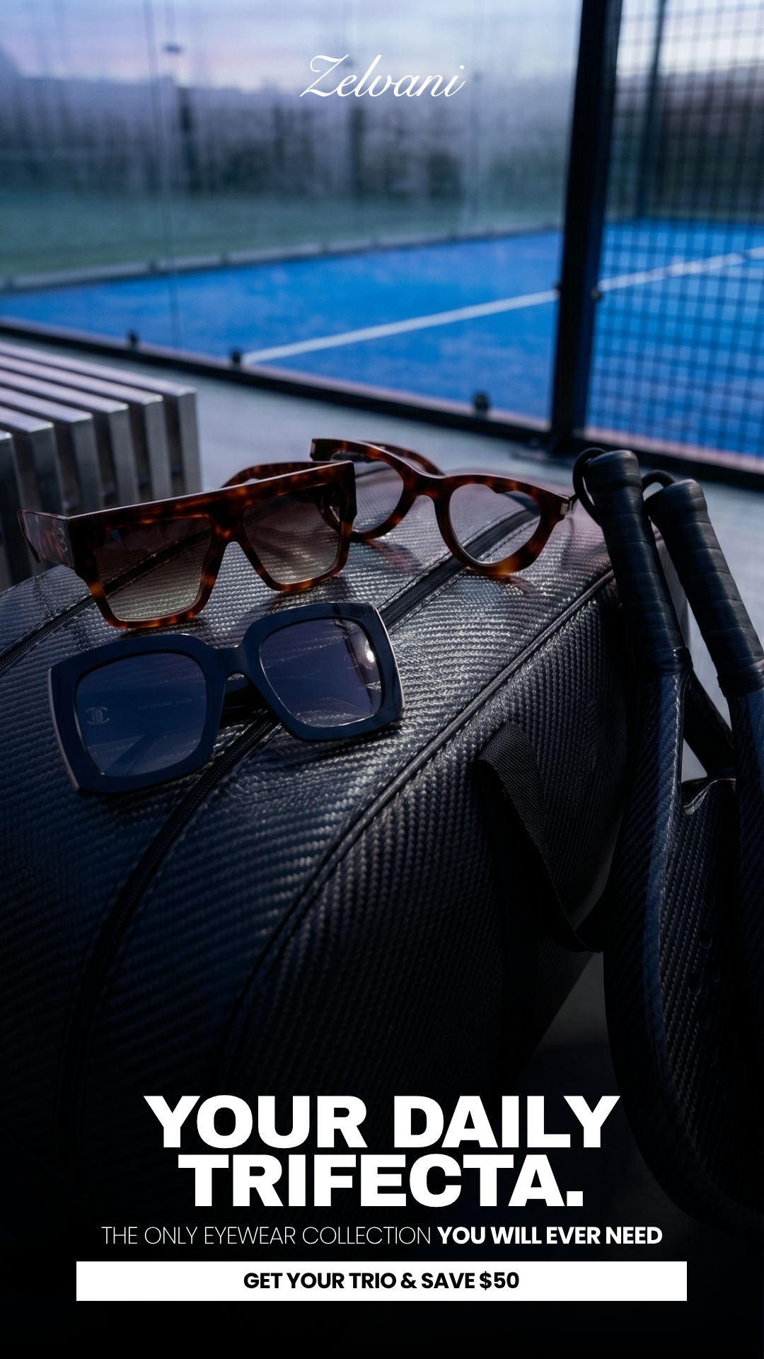 Zelvani Facebook ad: Designer Eyewear, Up To 70% Off