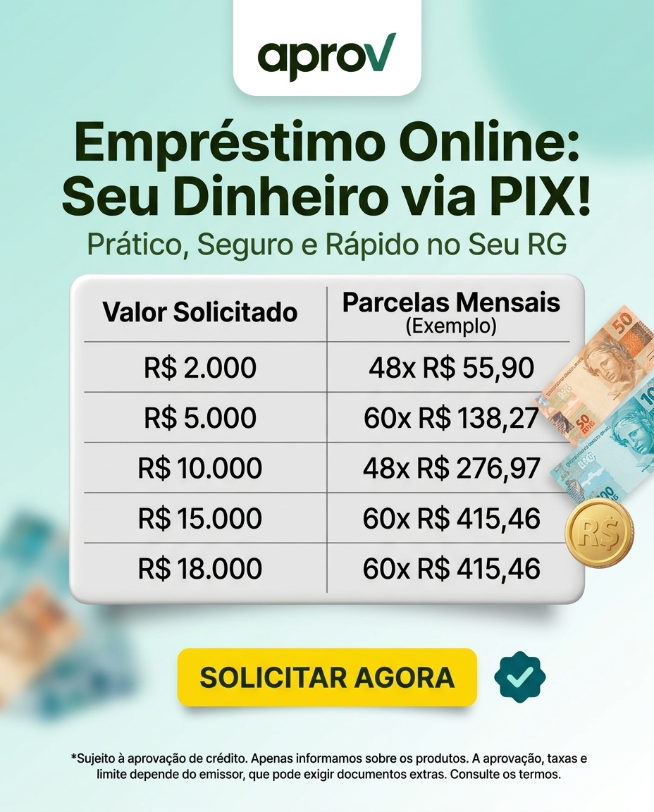 Aprov Comparador de Empréstimos Facebook ad: Simule e solicite grátis no app