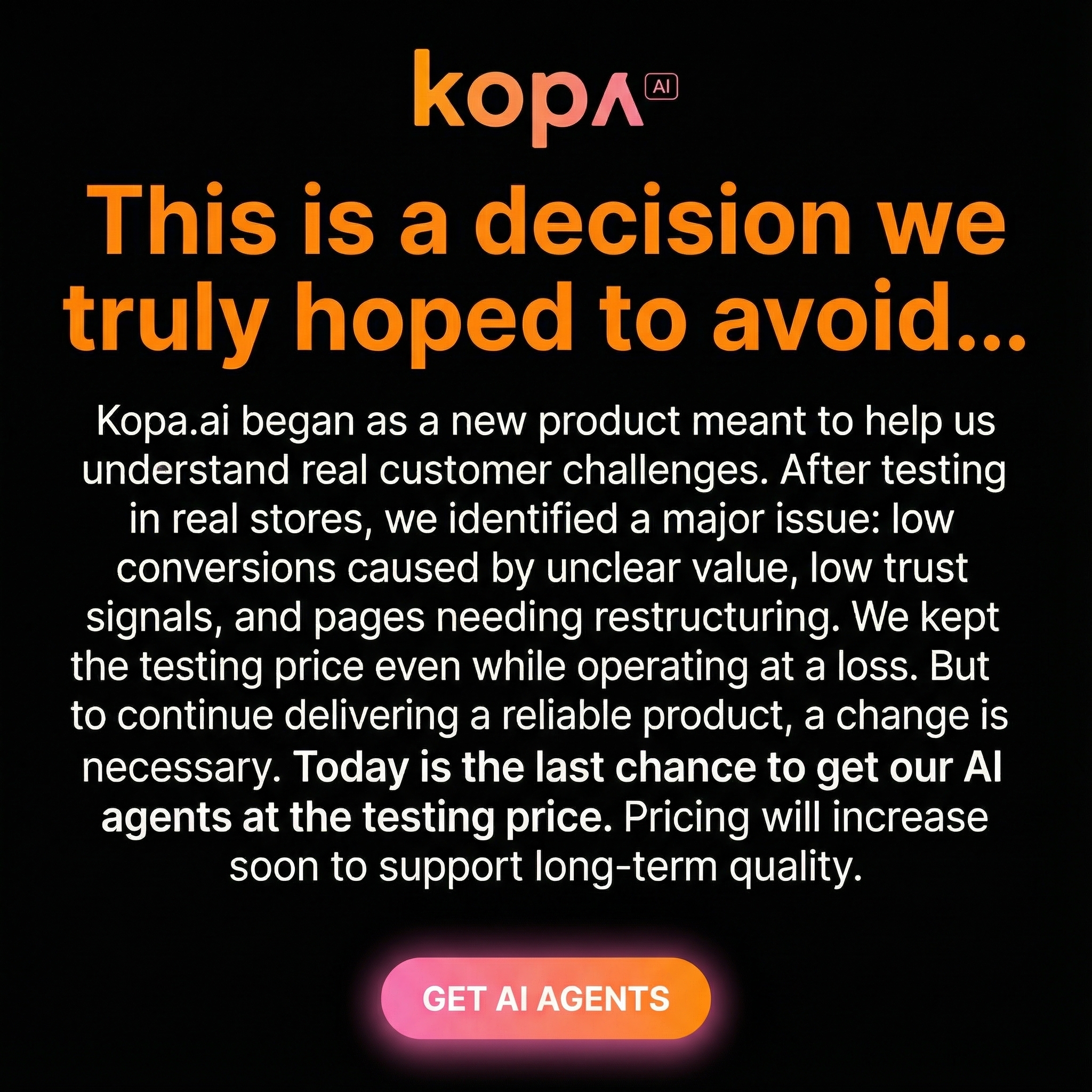 kopa.ai Facebook ad