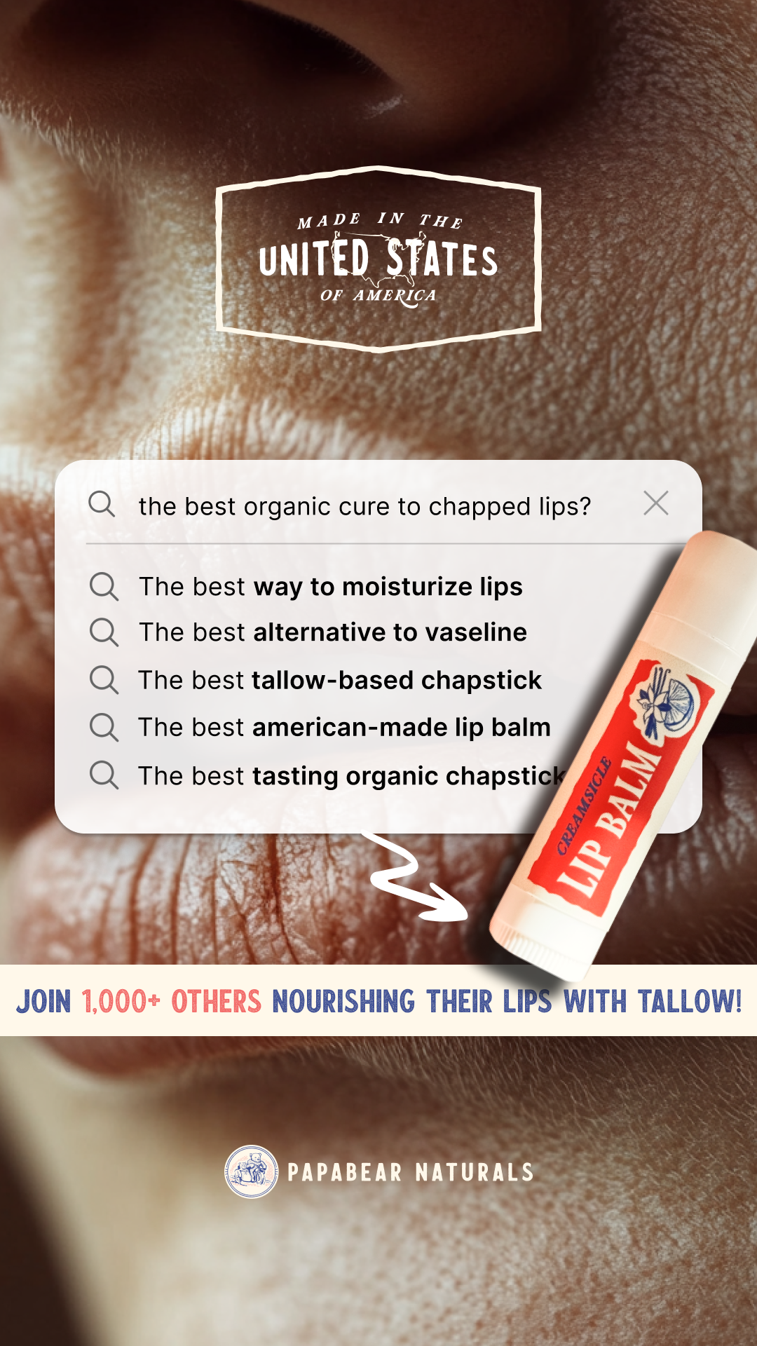 Papabear Naturals Facebook ad
