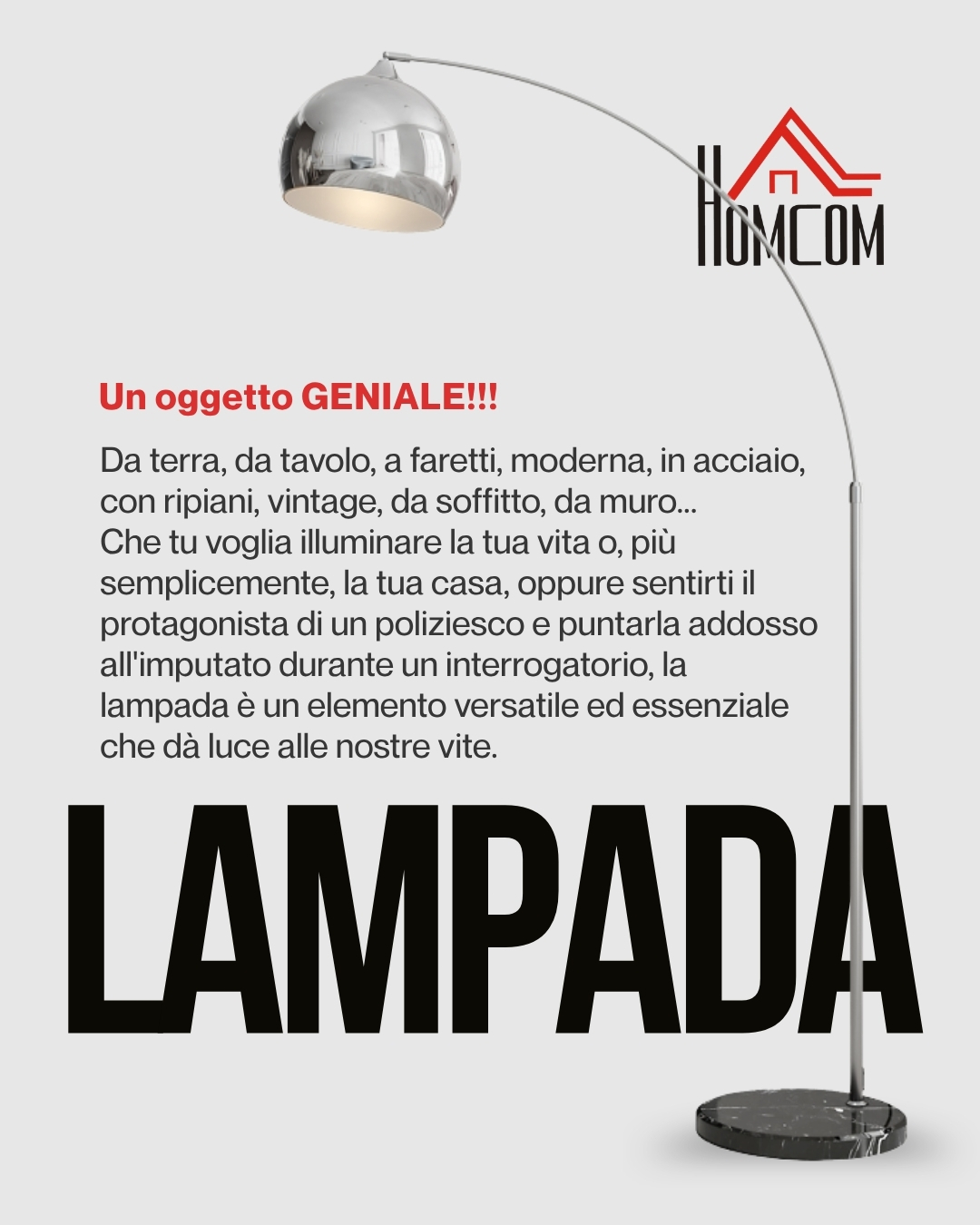 Homcom It Facebook ad: Homcom lampada: illumina ogni momento con stile
