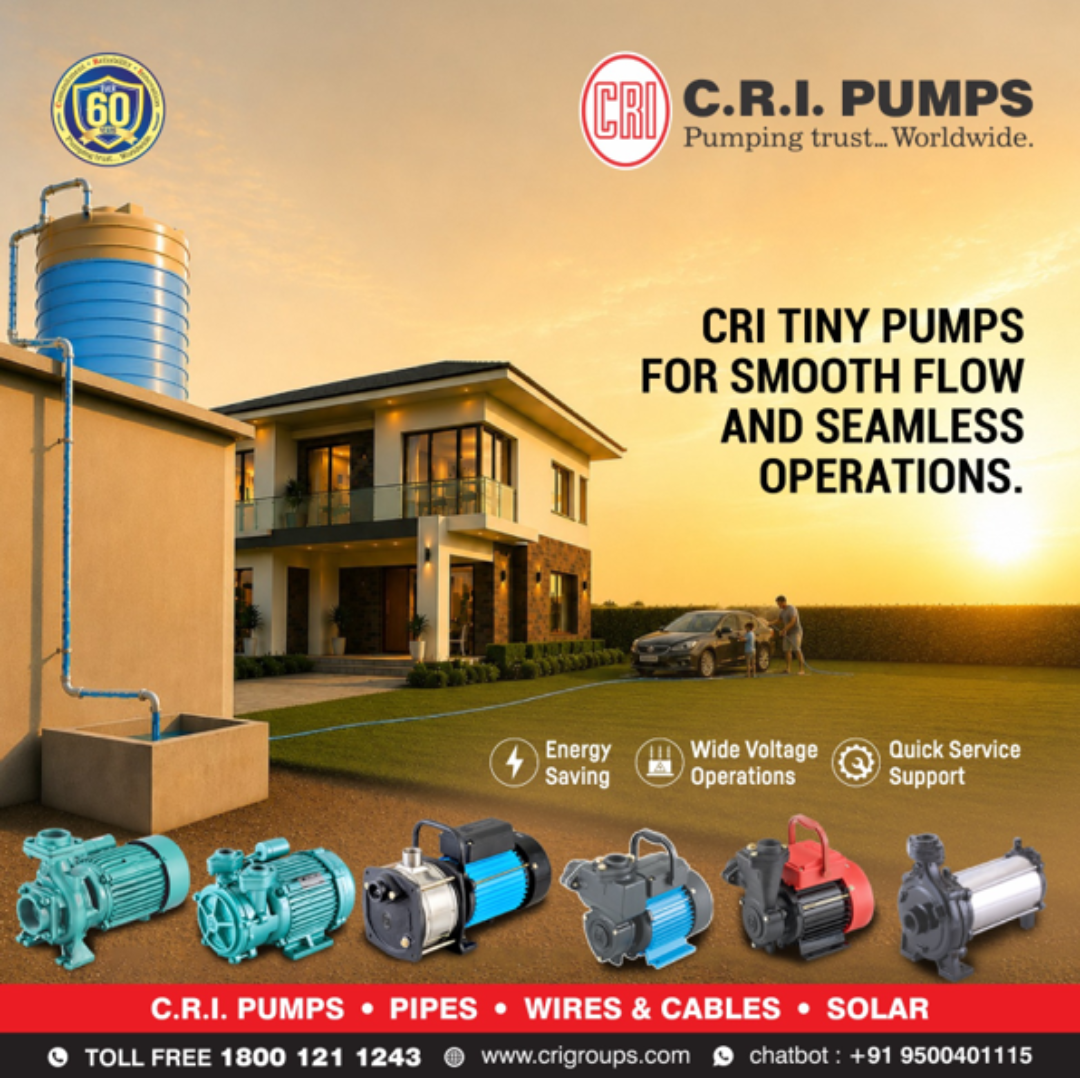 C.R.I. Group Facebook ad: Compact Pumps. Powerful Performance.