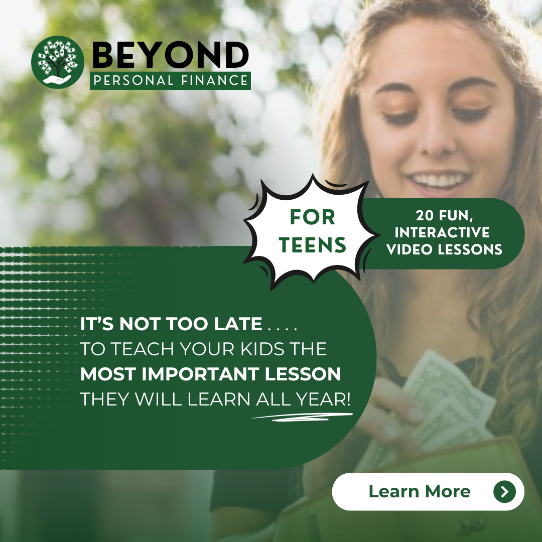 Beyond Personal Finance Facebook ad: Give Your Teen the Skills They Need to Succeed!