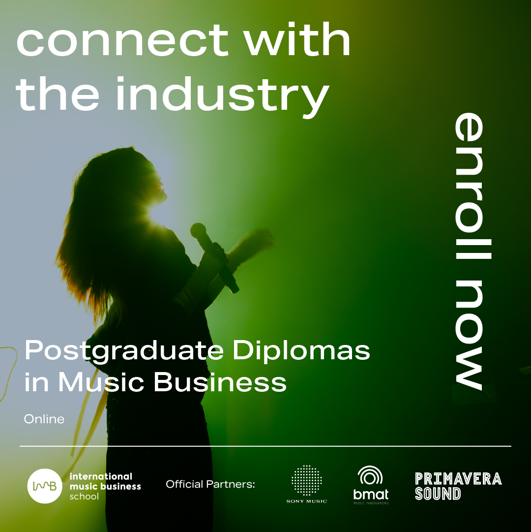 IMB International Music Business School Facebook ad from Jul 21, 2026