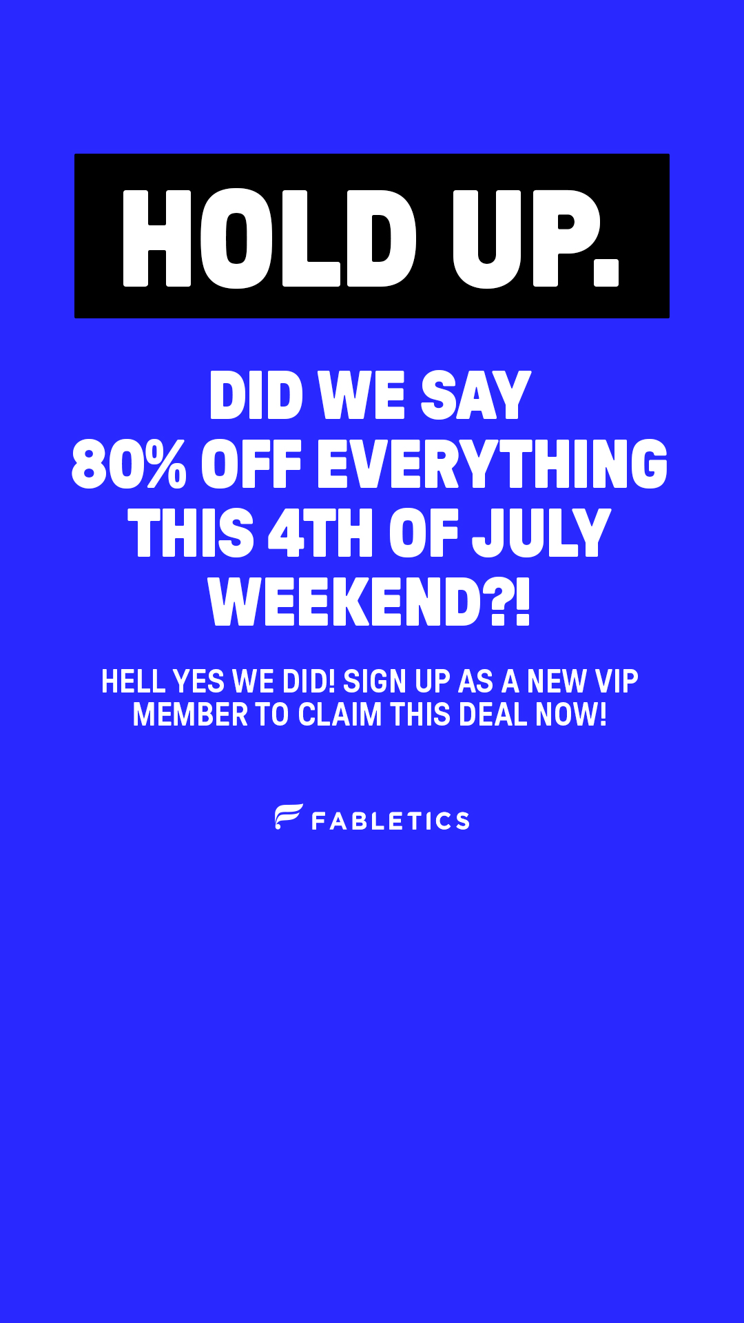 Fabletics Men Facebook ad