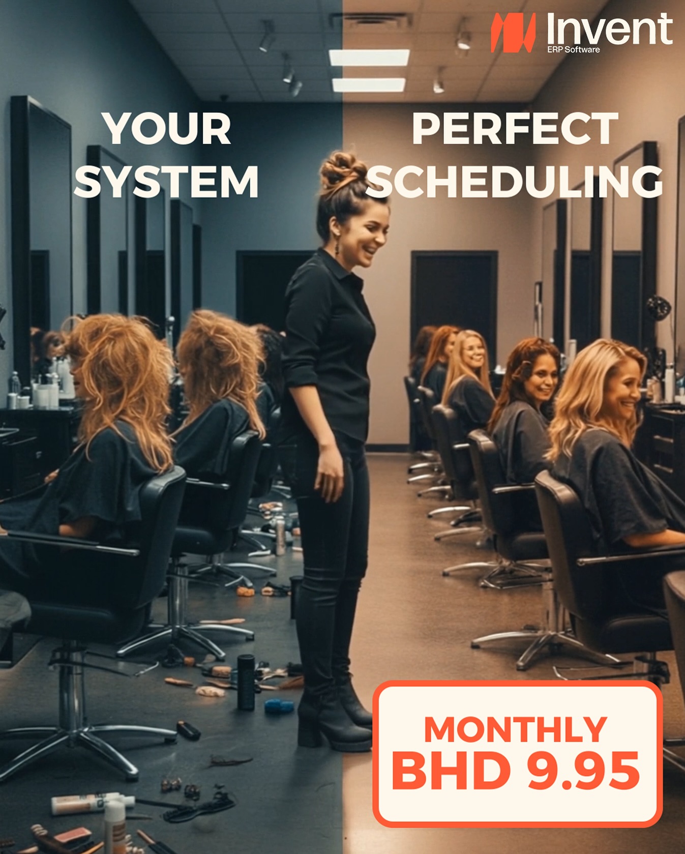 Invent ERP Facebook ad: Invent ERP Appointments & Scheduling for Salons, Spas…