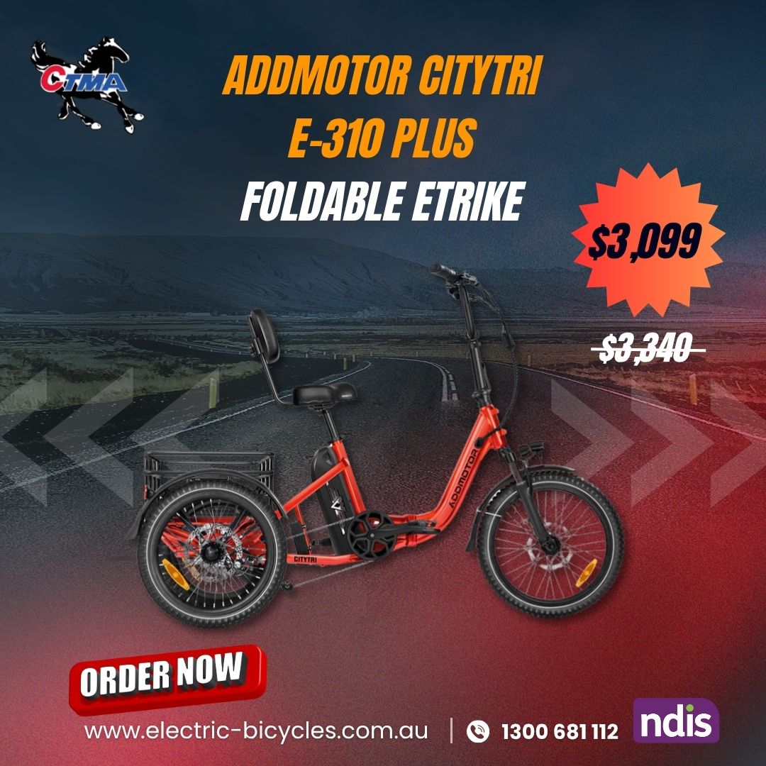 Chituma Australia Pty Ltd Facebook ad: Introducing the New Addmotor Tricycle Range!
