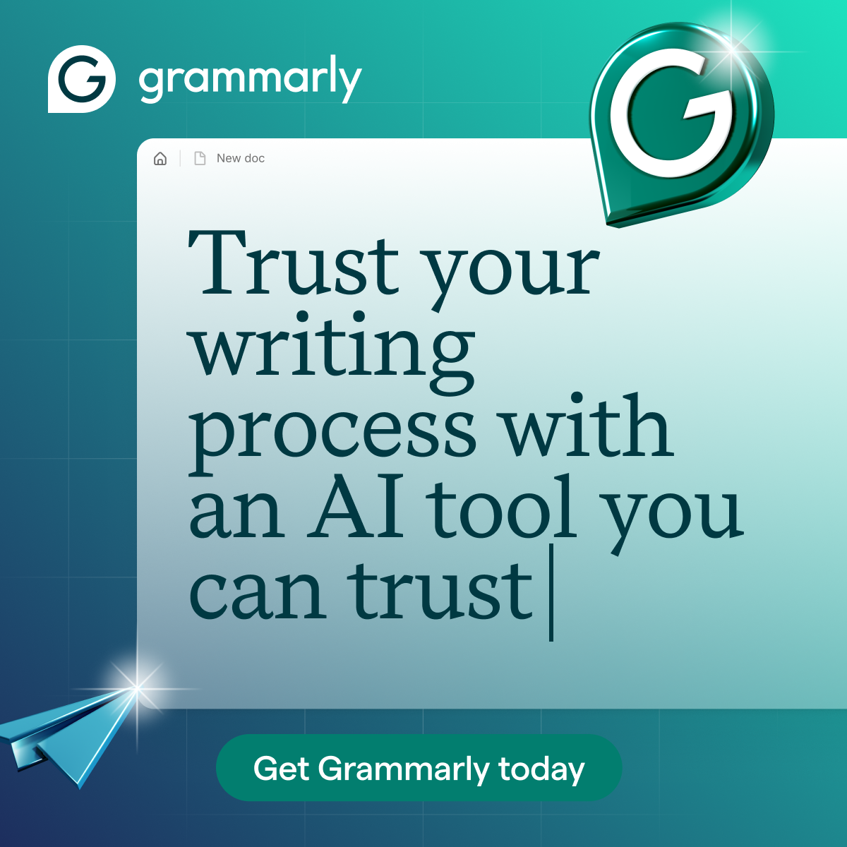 Grammarly Facebook ad