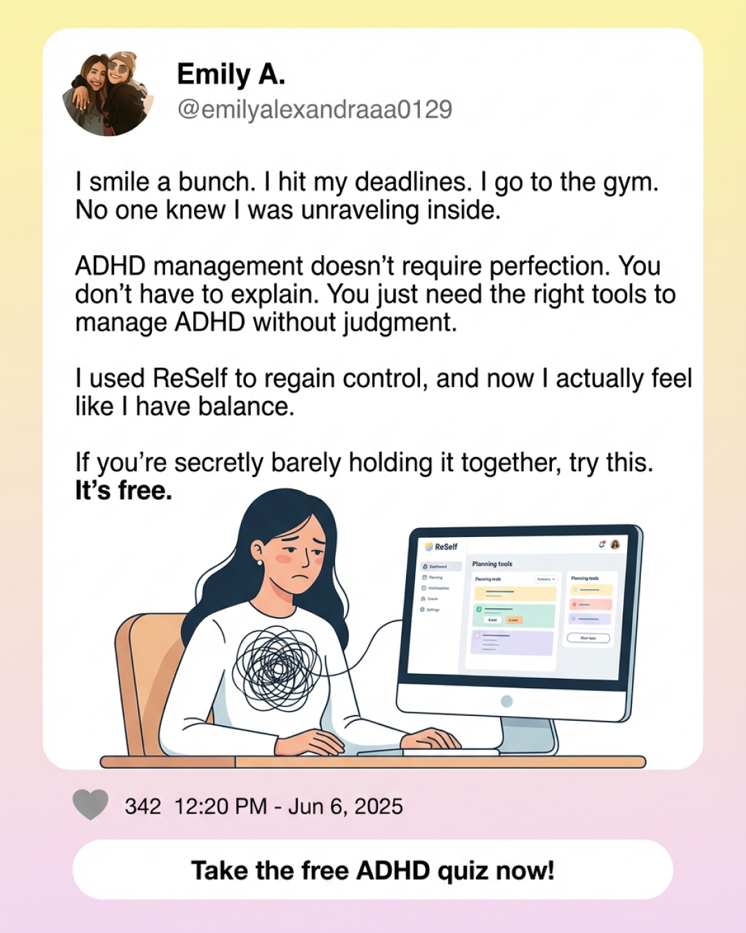 Closer to Yourself Facebook ad: Try quiz now