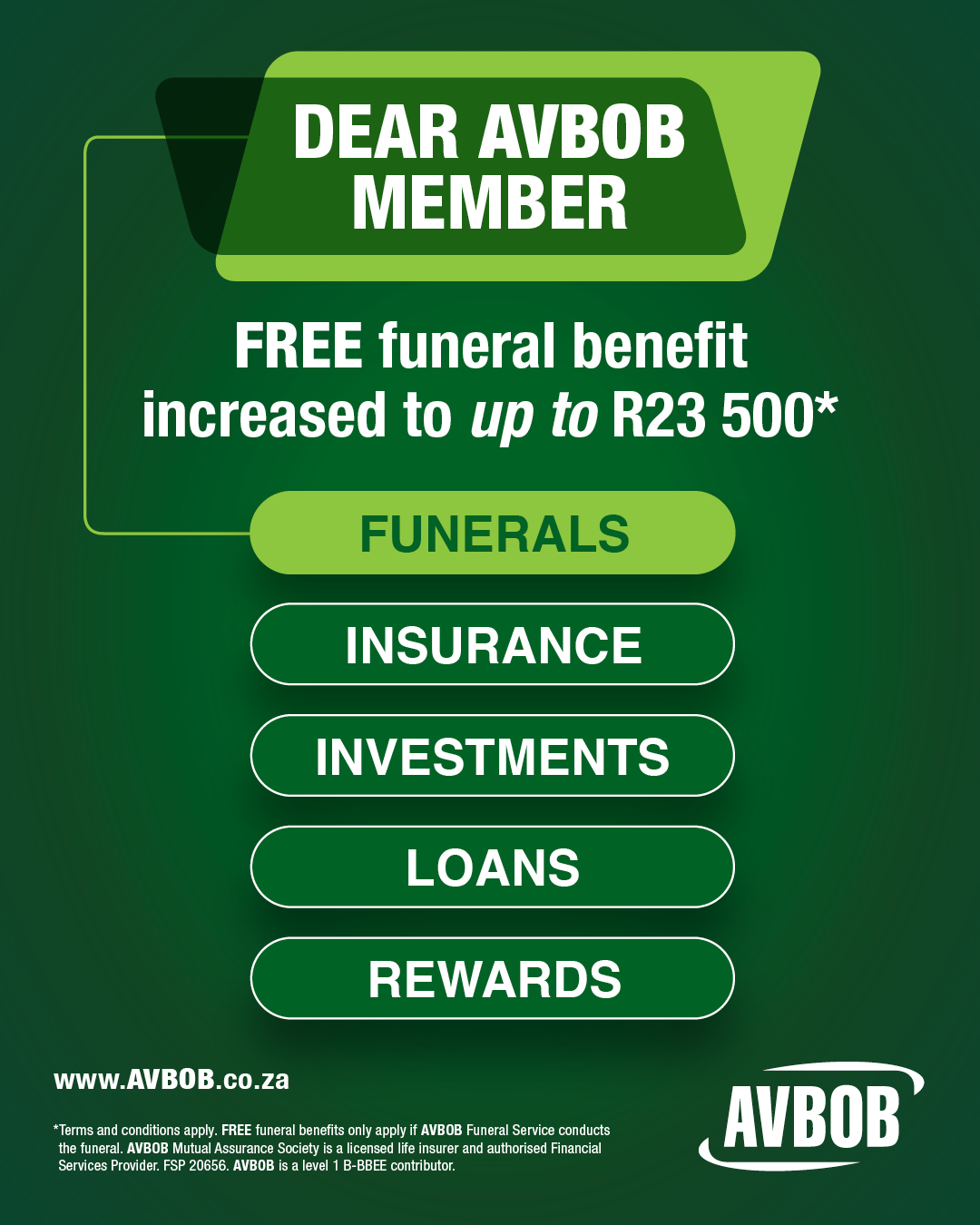 AVBOB South Africa Facebook ad