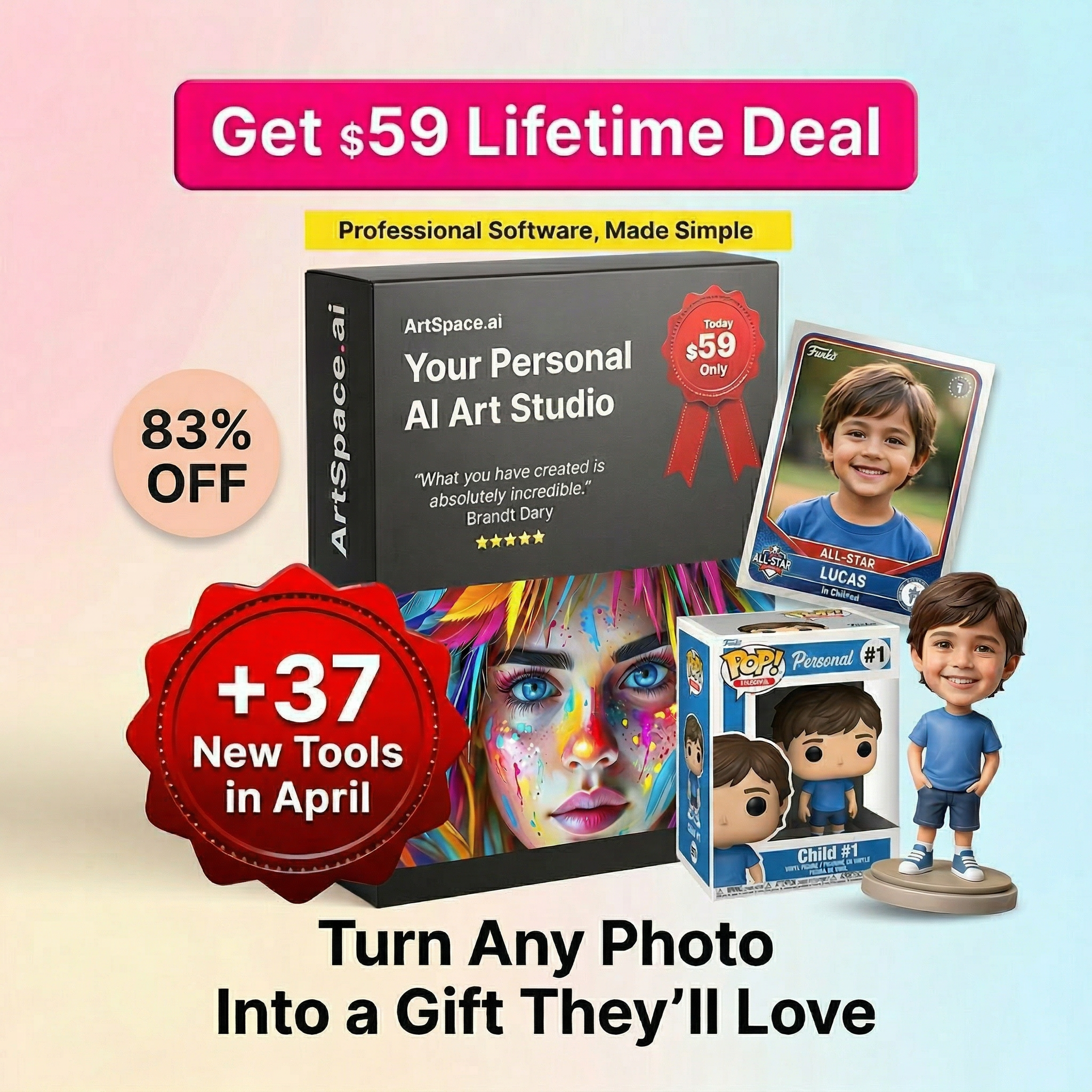 ArtSpace.ai AI Art Studio Facebook ad