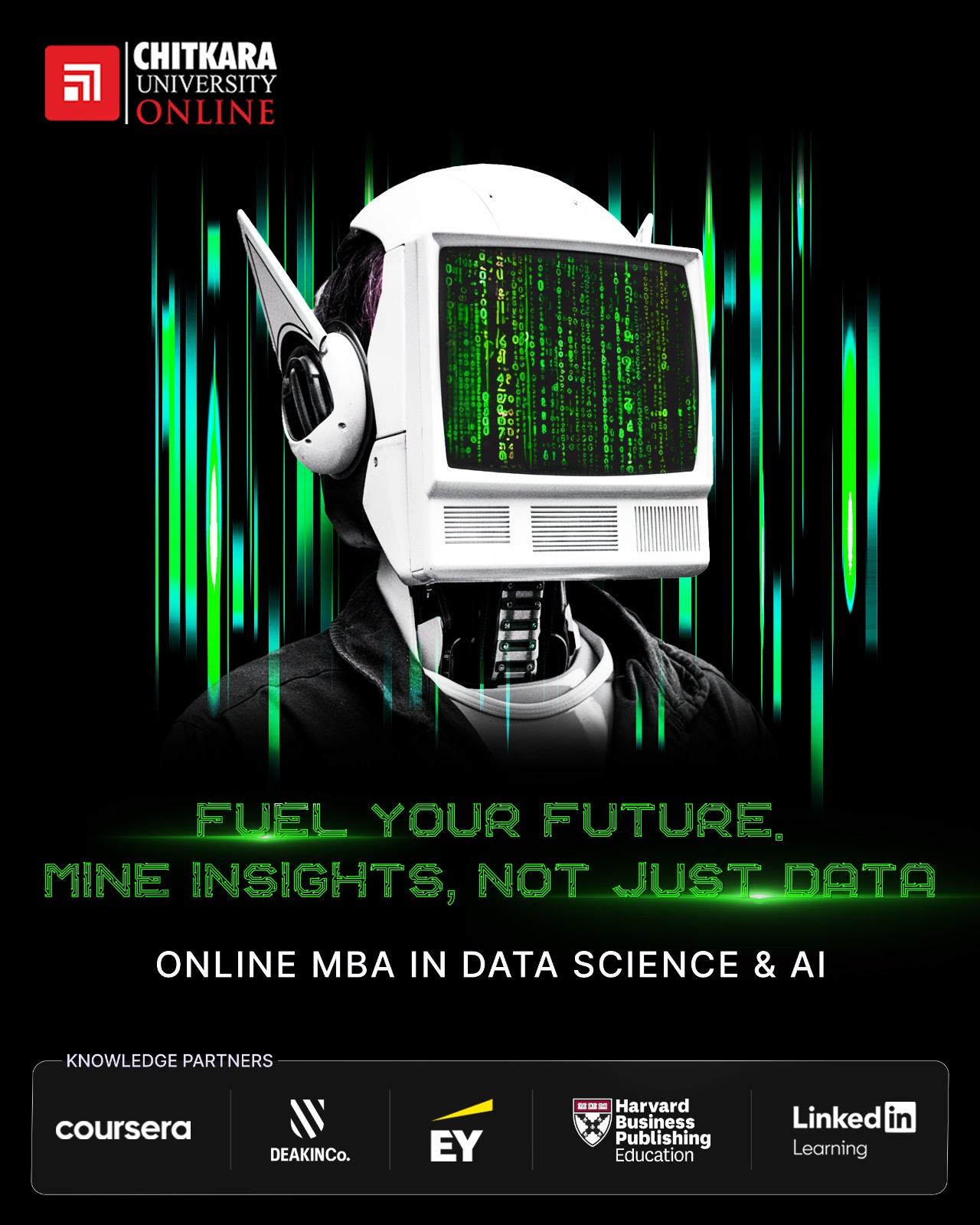 ChitkaraU Online Facebook ad: Online MBA in Data Science & AI