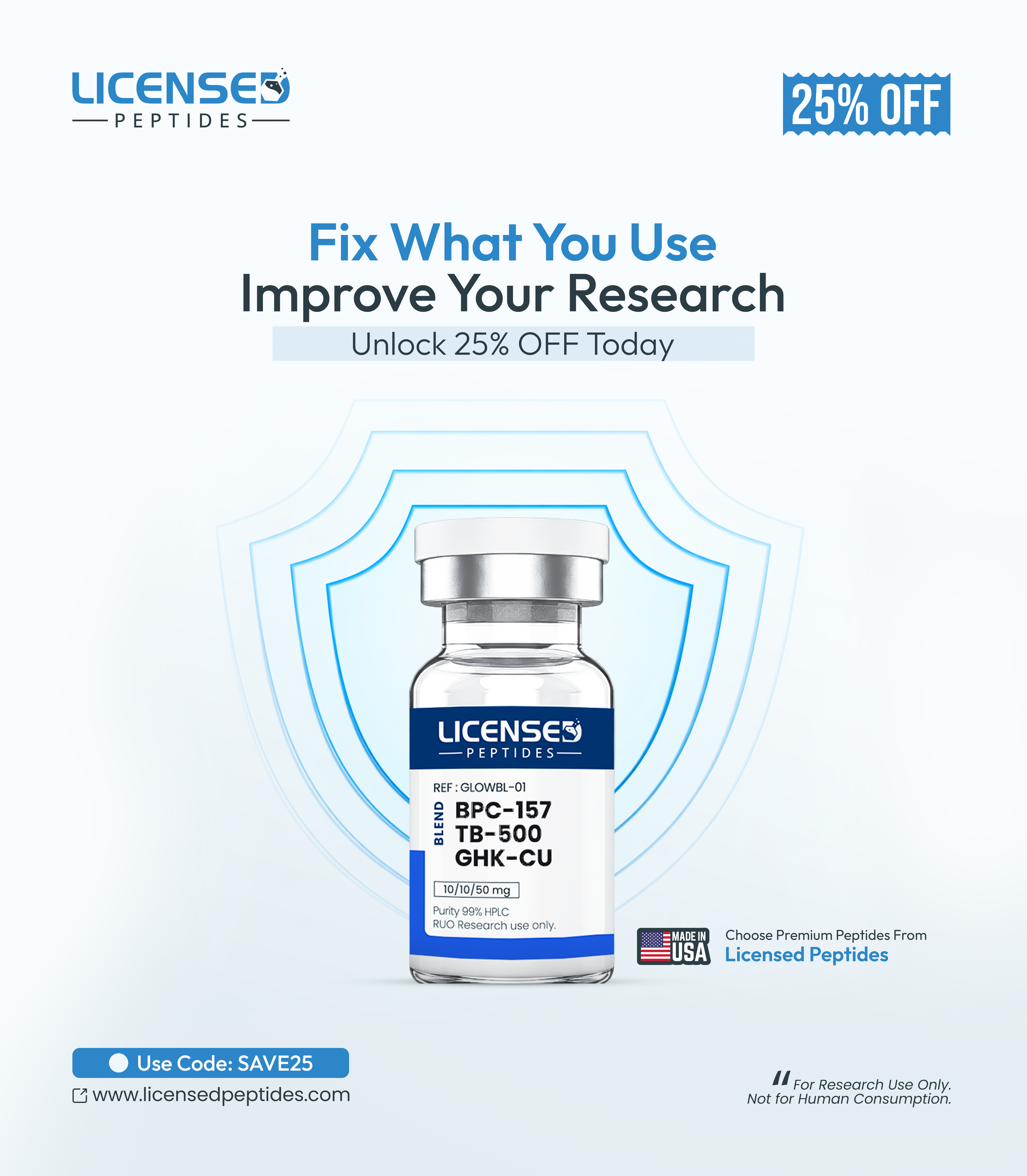 Licensed Peptides Facebook ad