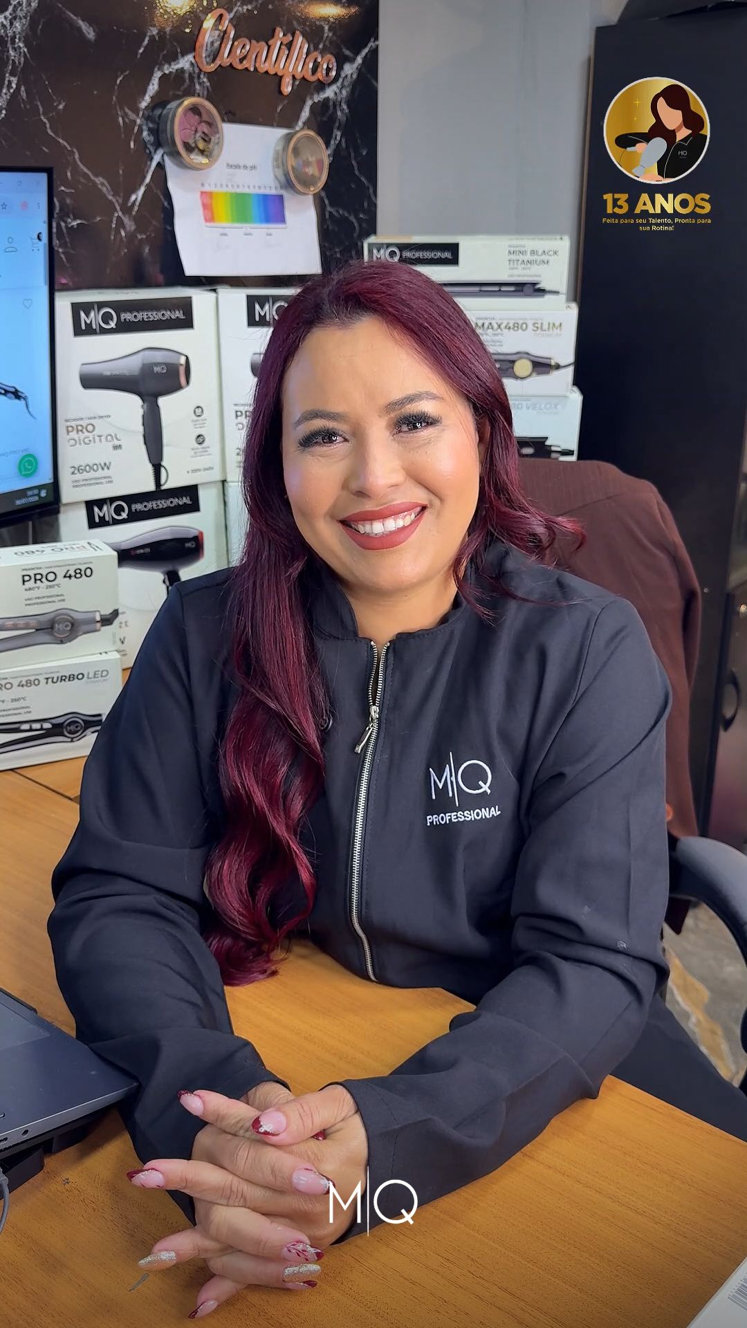MQ Professional Hair Styling Facebook ad: A história da Naninha com a MQ começou…