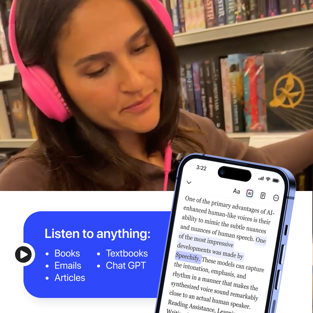 Speechify Facebook ad