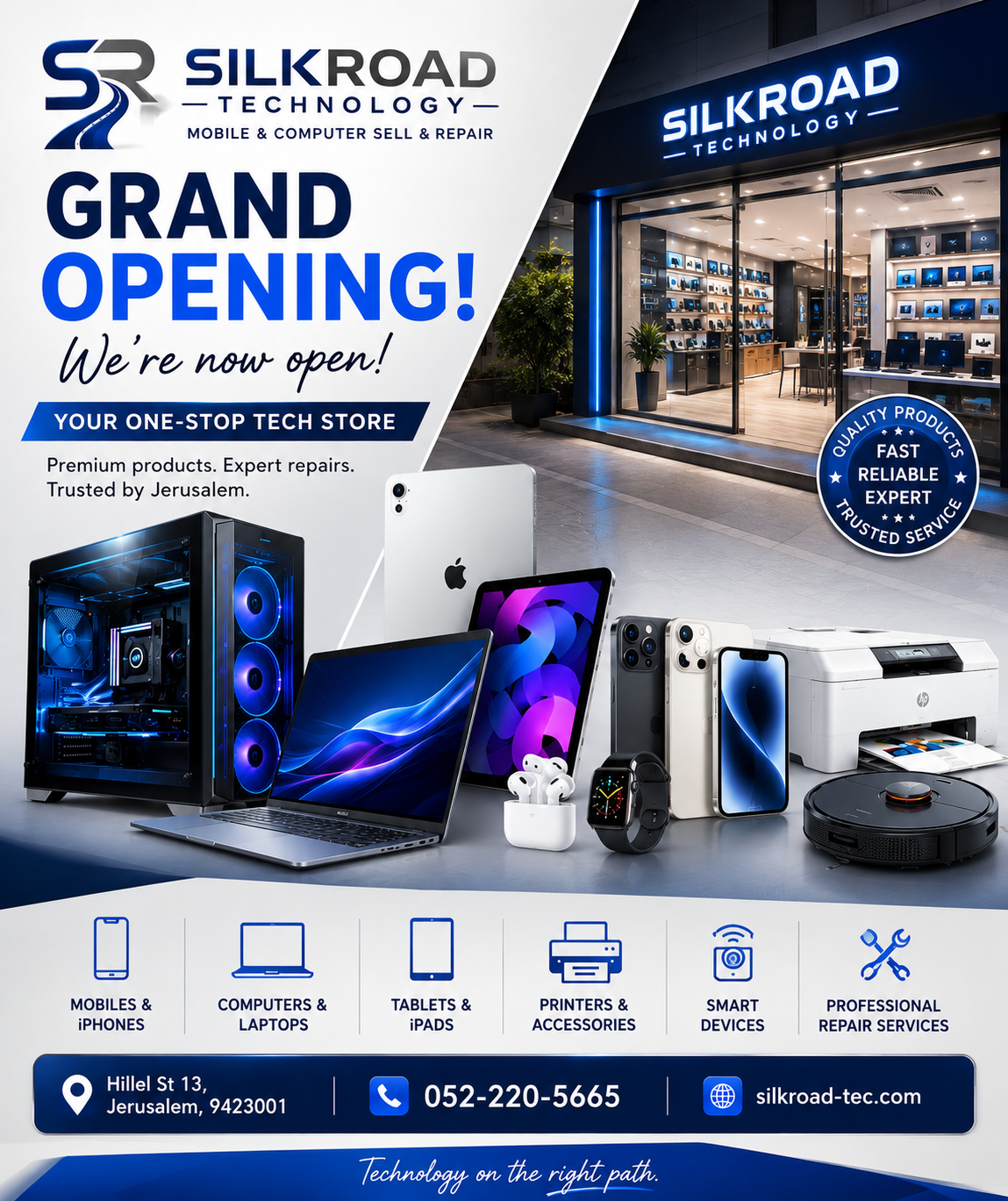SR Electronics Store - Phone & Computers Facebook ad from May 26, 2026