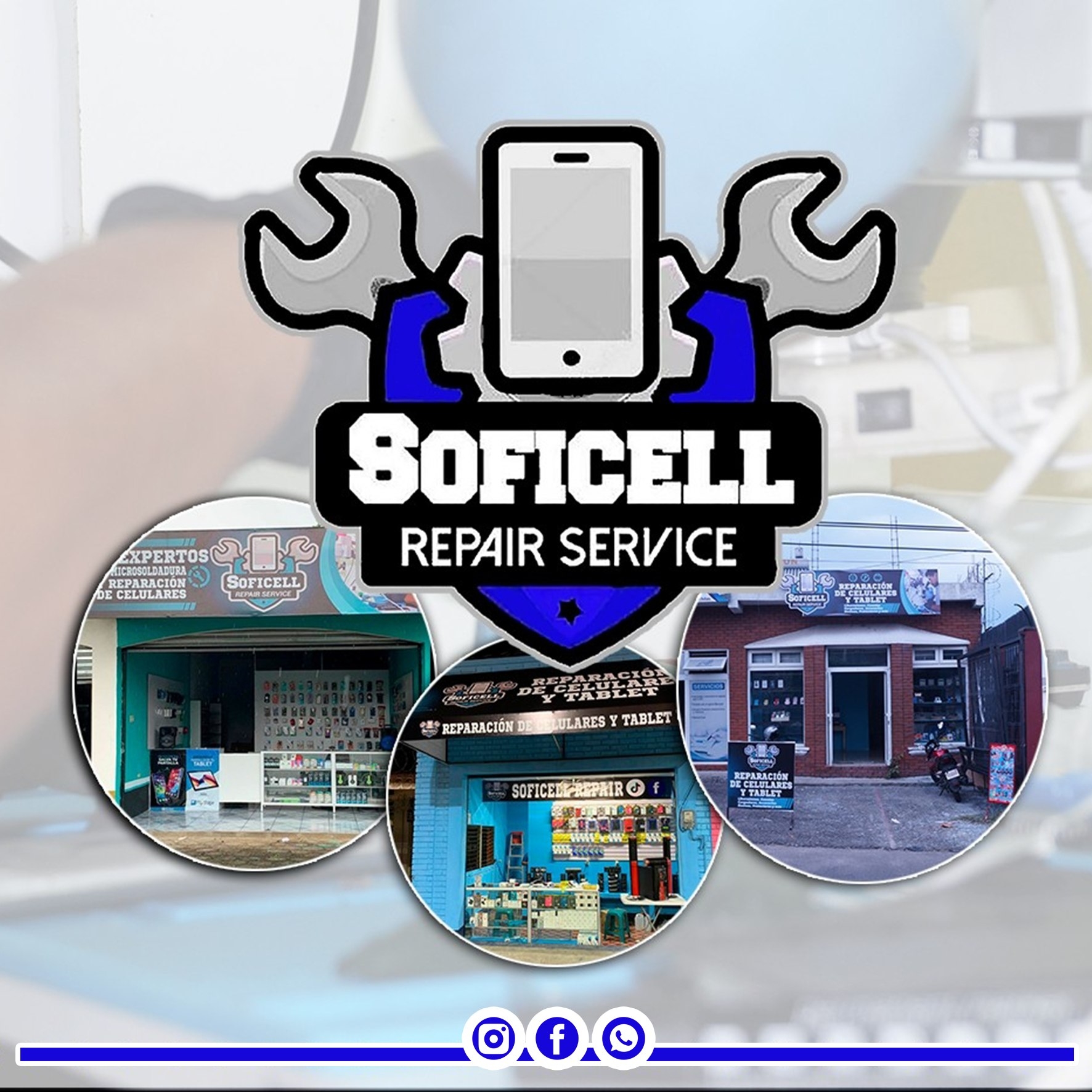 SoficellRepair Facebook ad: Expertos En Microsoldadura Reparacion de Celulares Iphones…