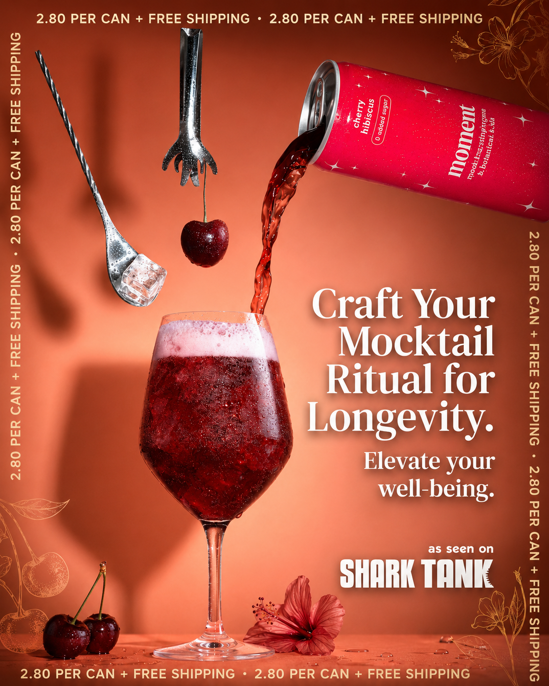 Moment Facebook ad: No Added Sugar Non Alcoholic No Regrets