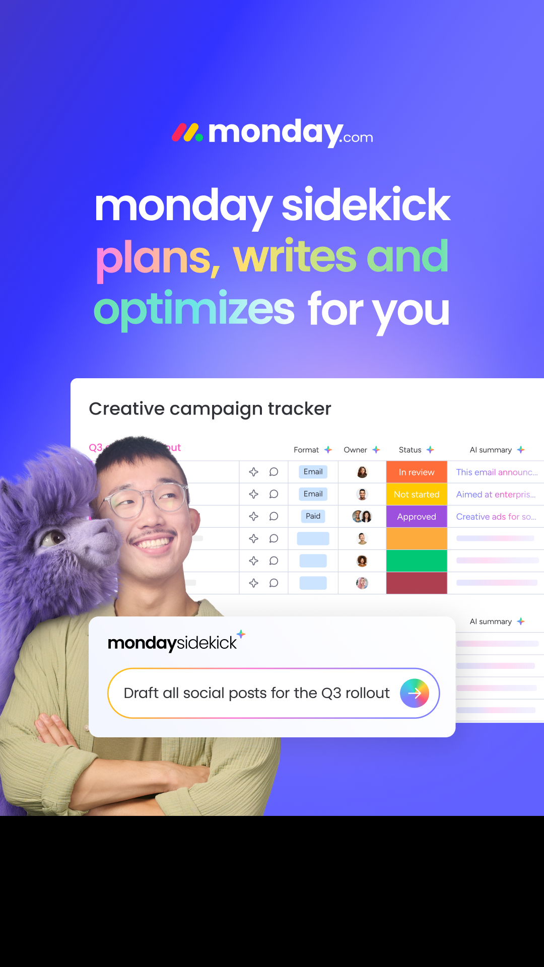 monday.com Facebook ad
