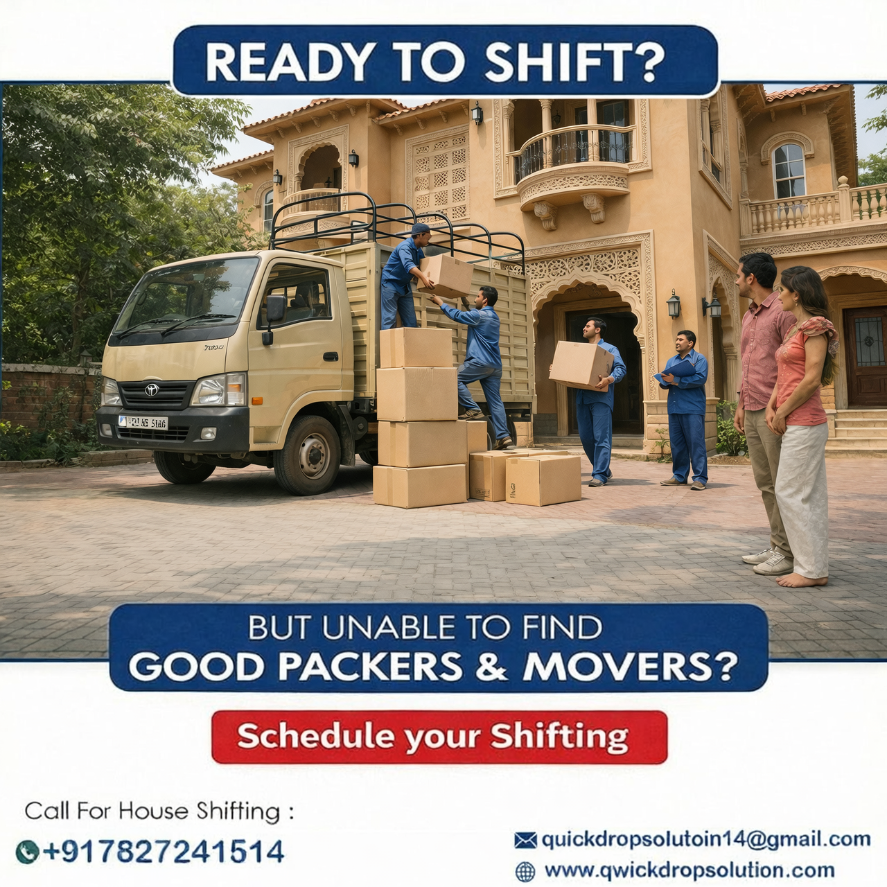 Qwick Drop Facebook ad: Contact Us Today for Quick & Easy Moving!
