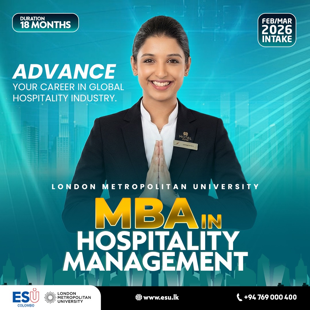 ESU Colombo Facebook ad: Lead Hospitality in 18 Months
